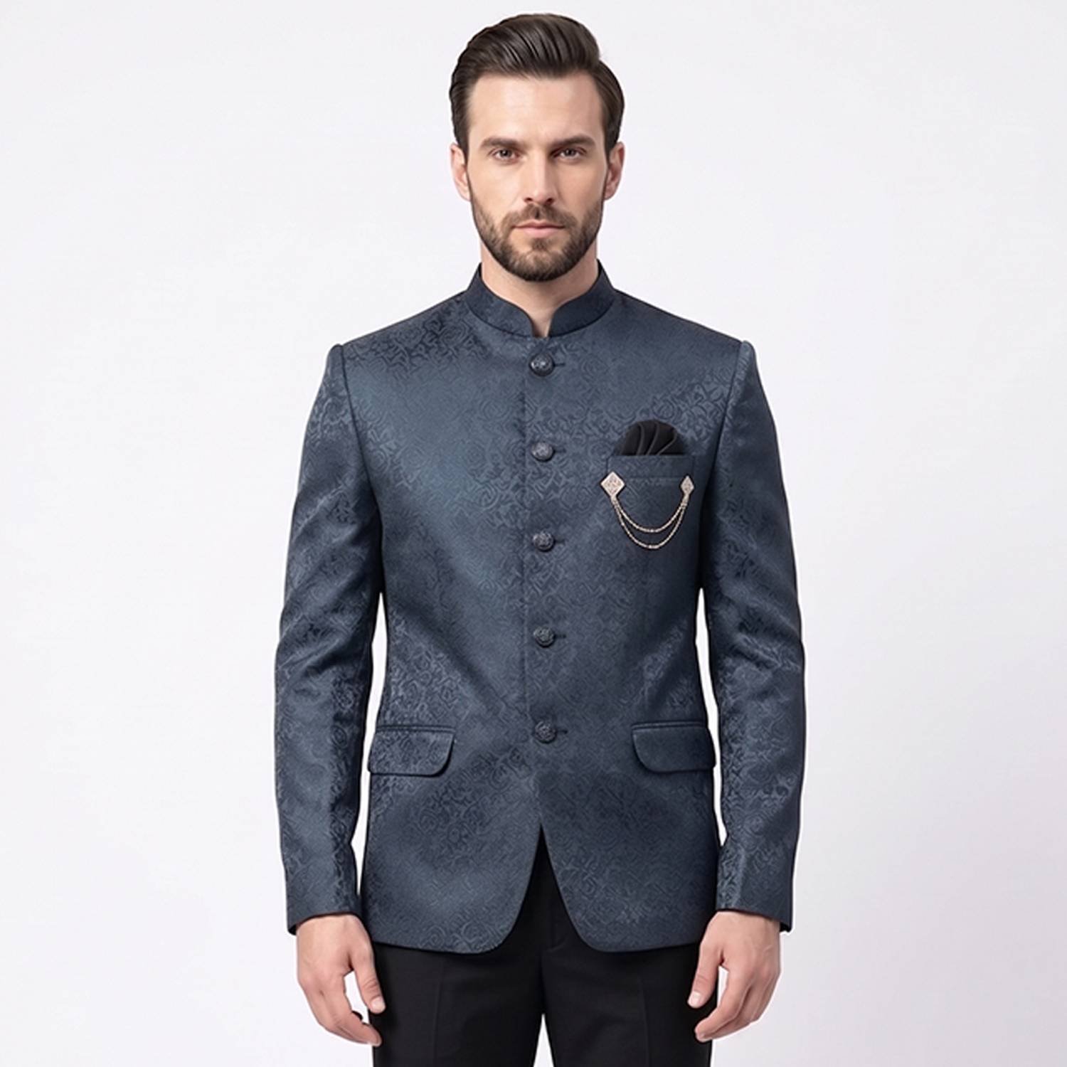 BLAZER WORLD Self Design Bandhgala Festive, Wedding, Festive & Wedding Men Blazer