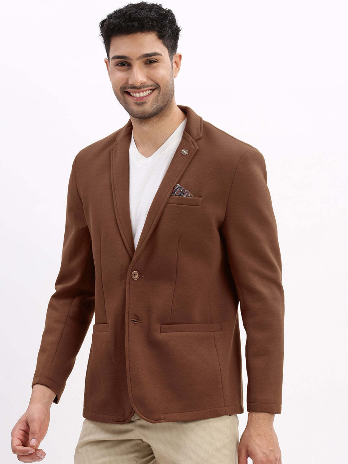 Image of SHOWOFFFF Solid Single Breasted Casual Men Blazer