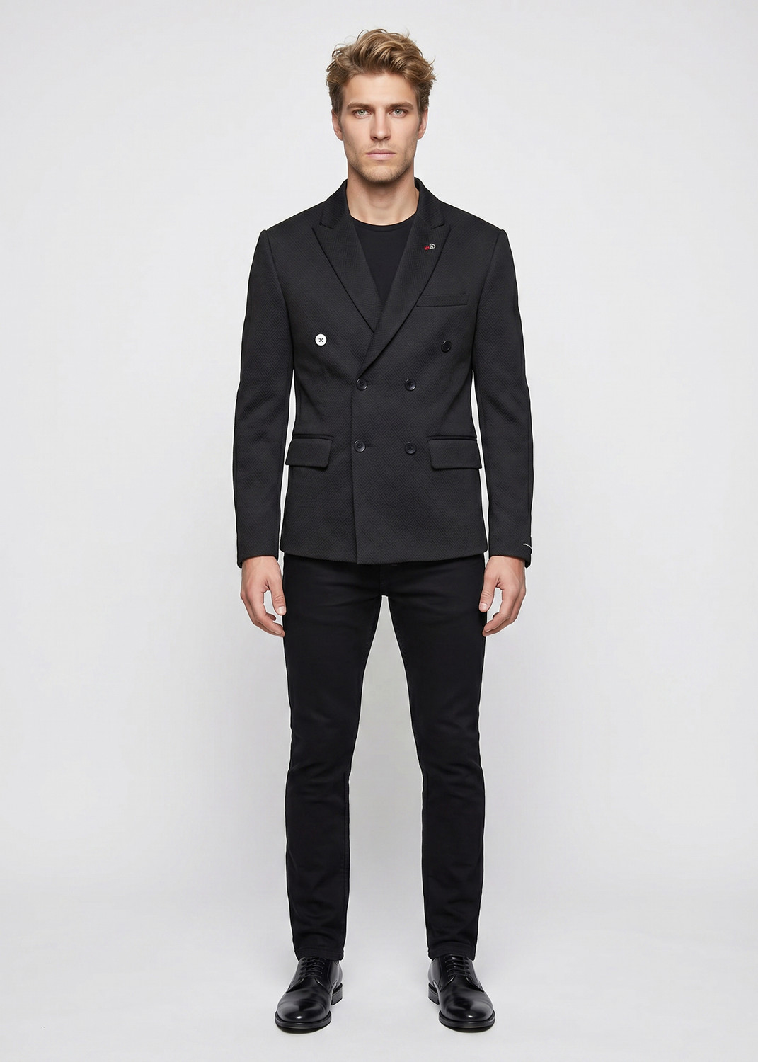 Image of KILLER Solid Double Breasted Casual Men Blazer