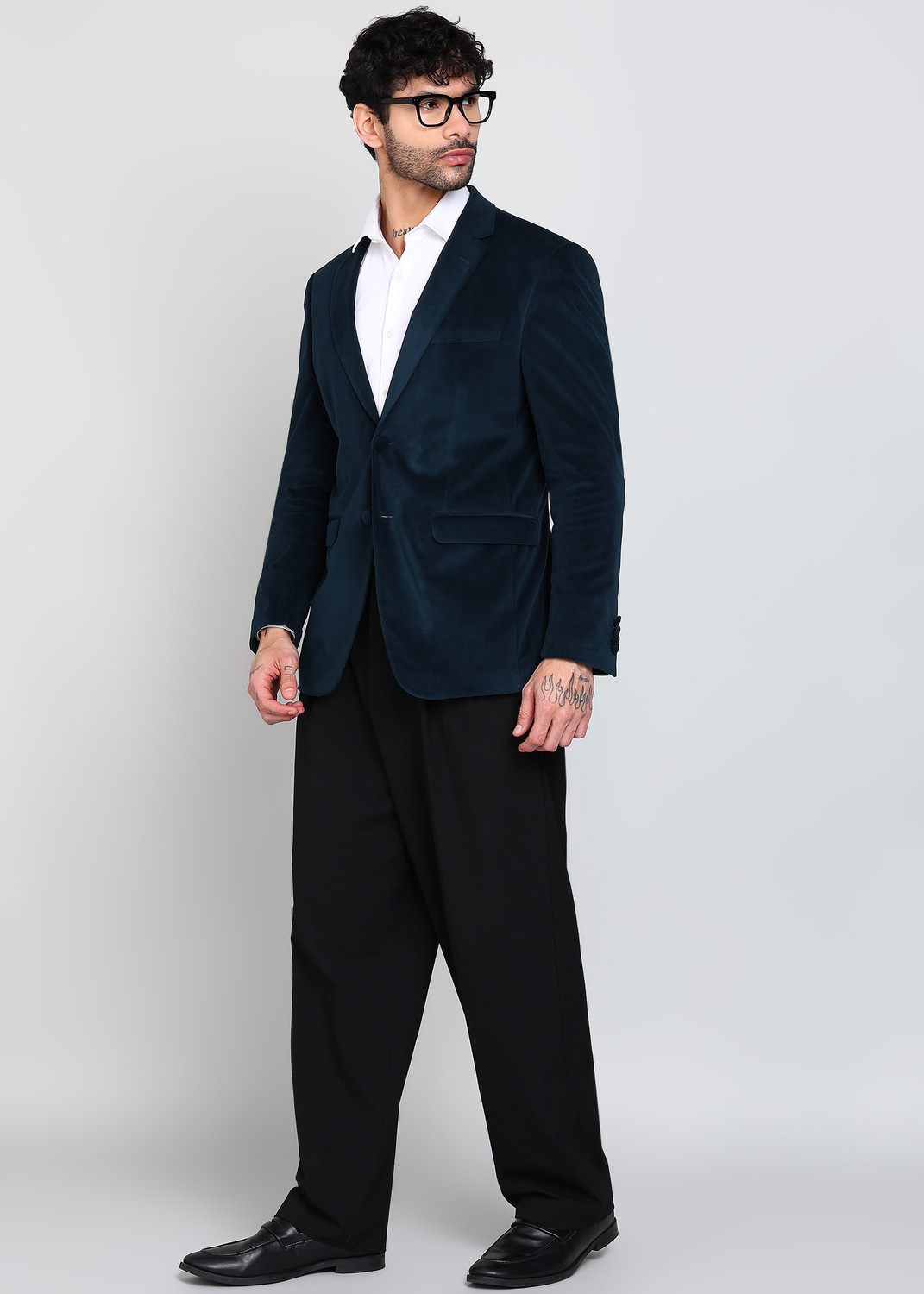 Image of PETER ENGLAND Solid Single Breasted Formal Men Blazer