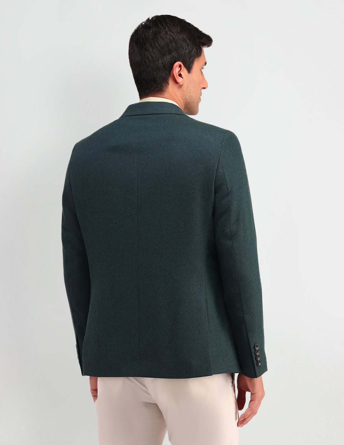Image of ARROW Solid Single Breasted Formal Men Blazer