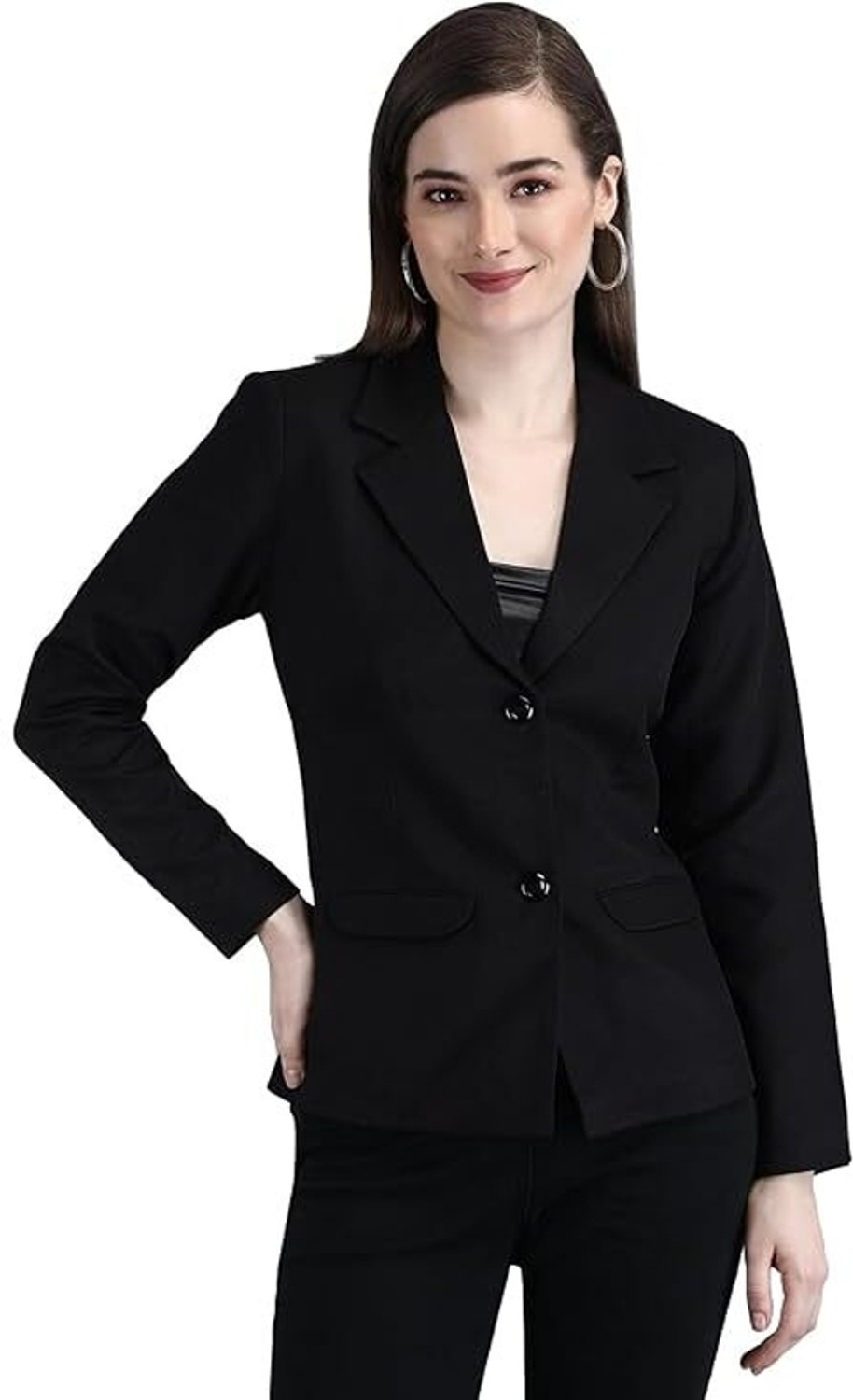 Image of BLUEWEARS Solid Single Breasted Casual, Formal, Party, Festive & Wedding Women Blazer