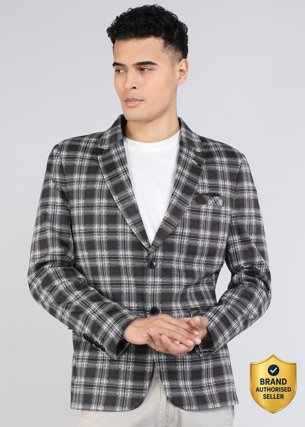 Image of KILLER Checkered Single Breasted Casual Men Blazer
