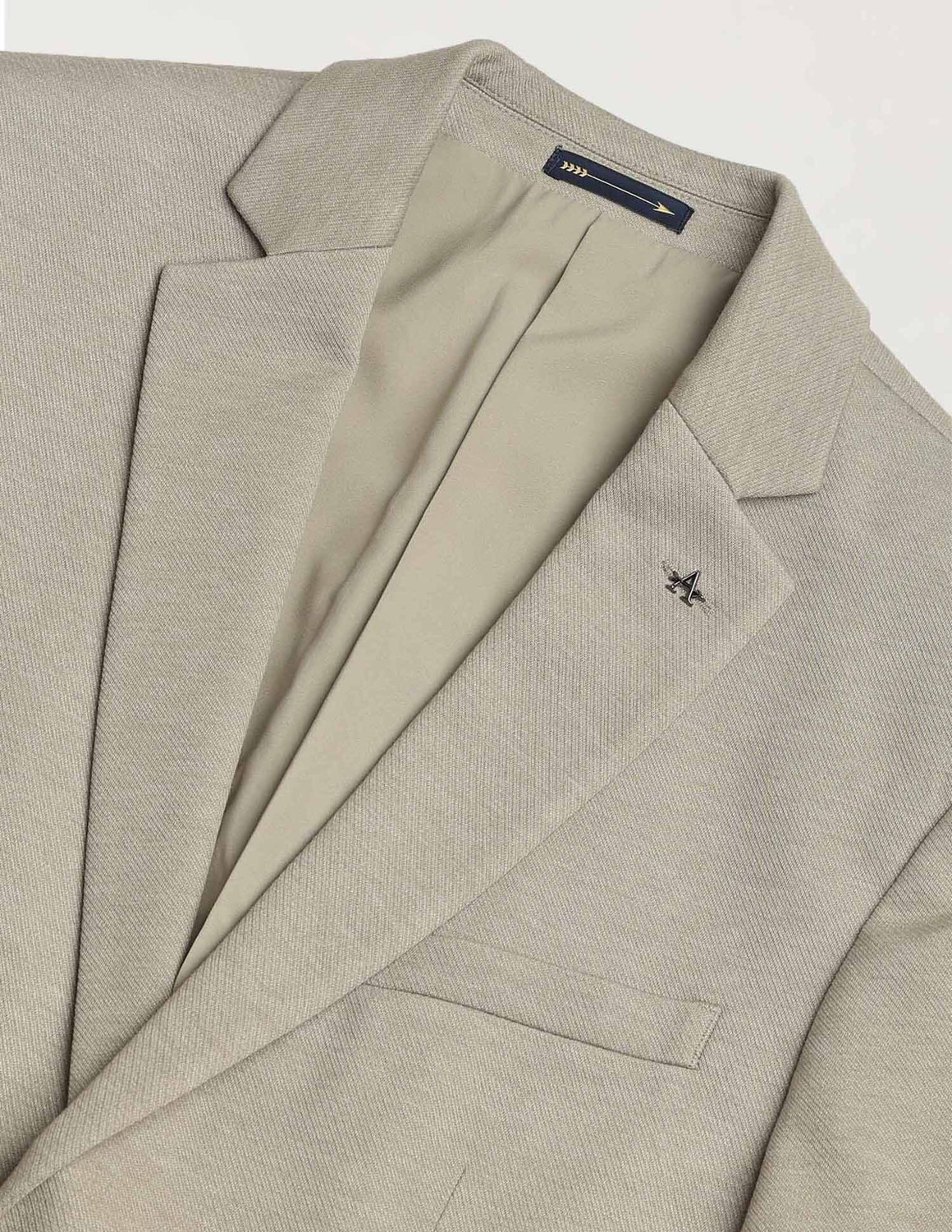 Image of ARROW Solid Single Breasted Formal Men Blazer