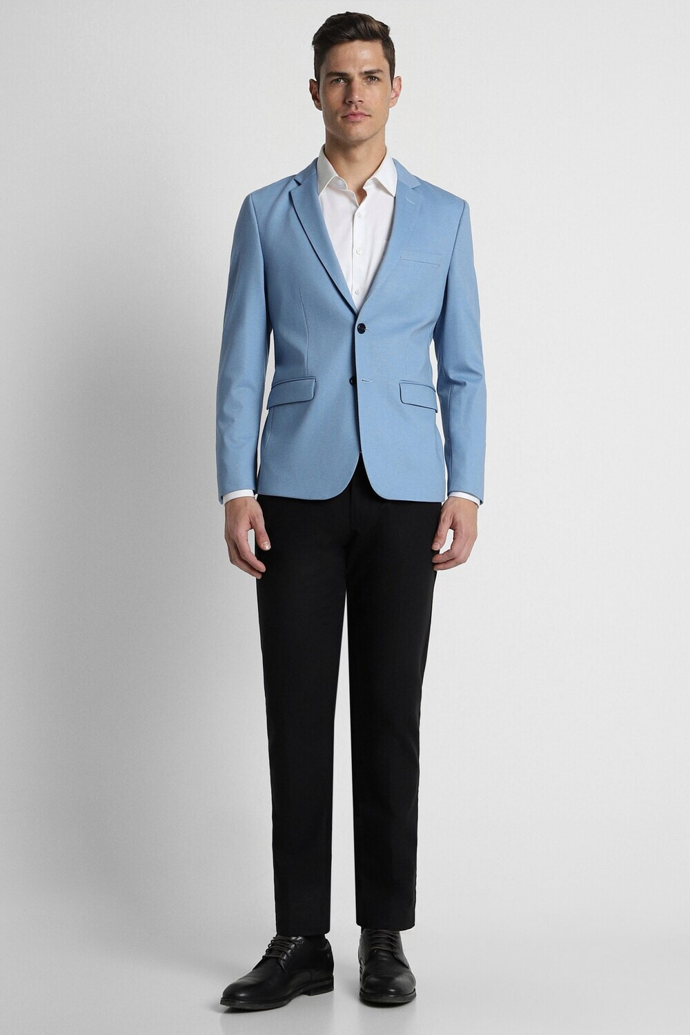 Image of PETER ENGLAND Solid Single Breasted Formal Men Blazer