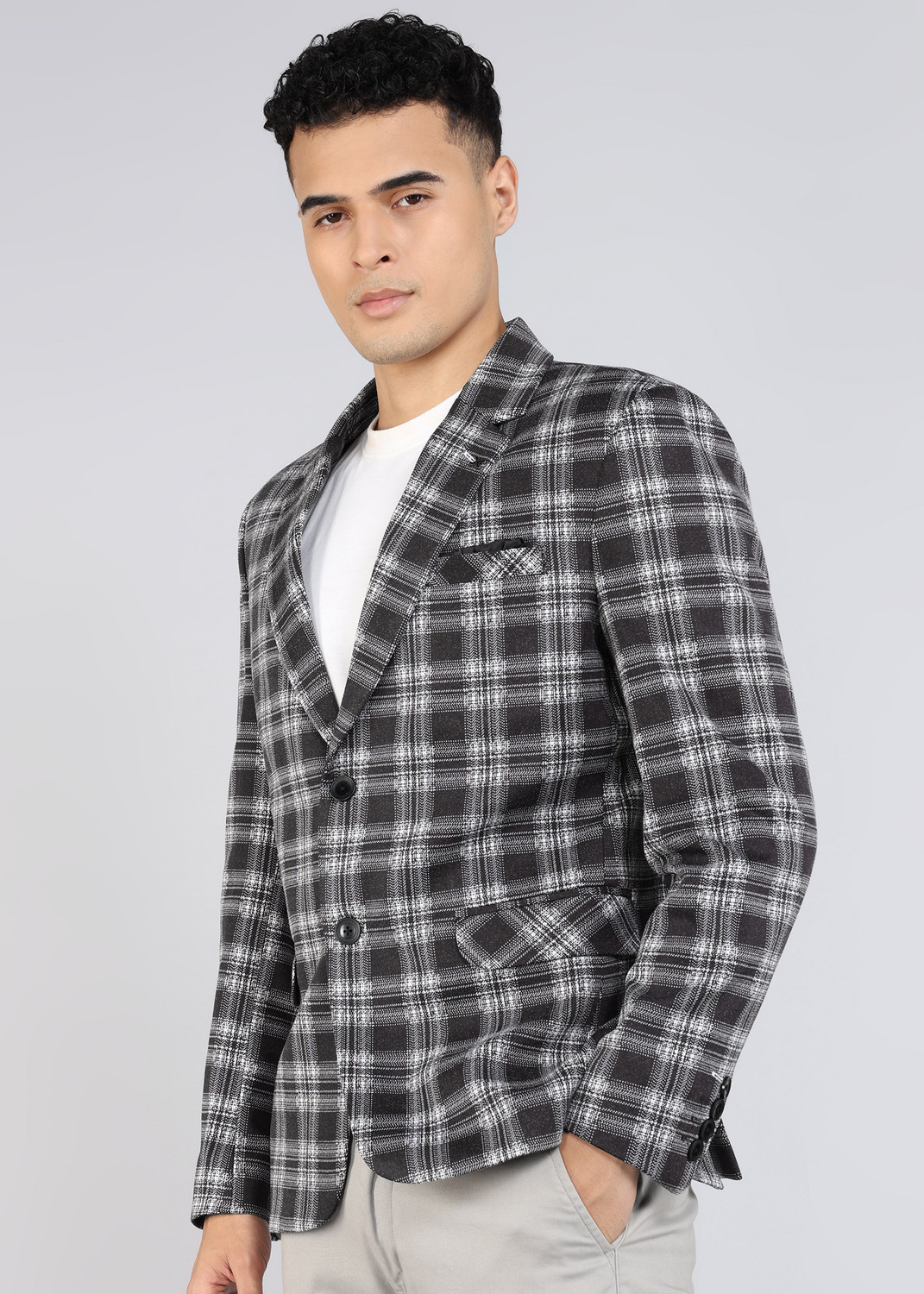 Image of KILLER Checkered Single Breasted Casual Men Blazer