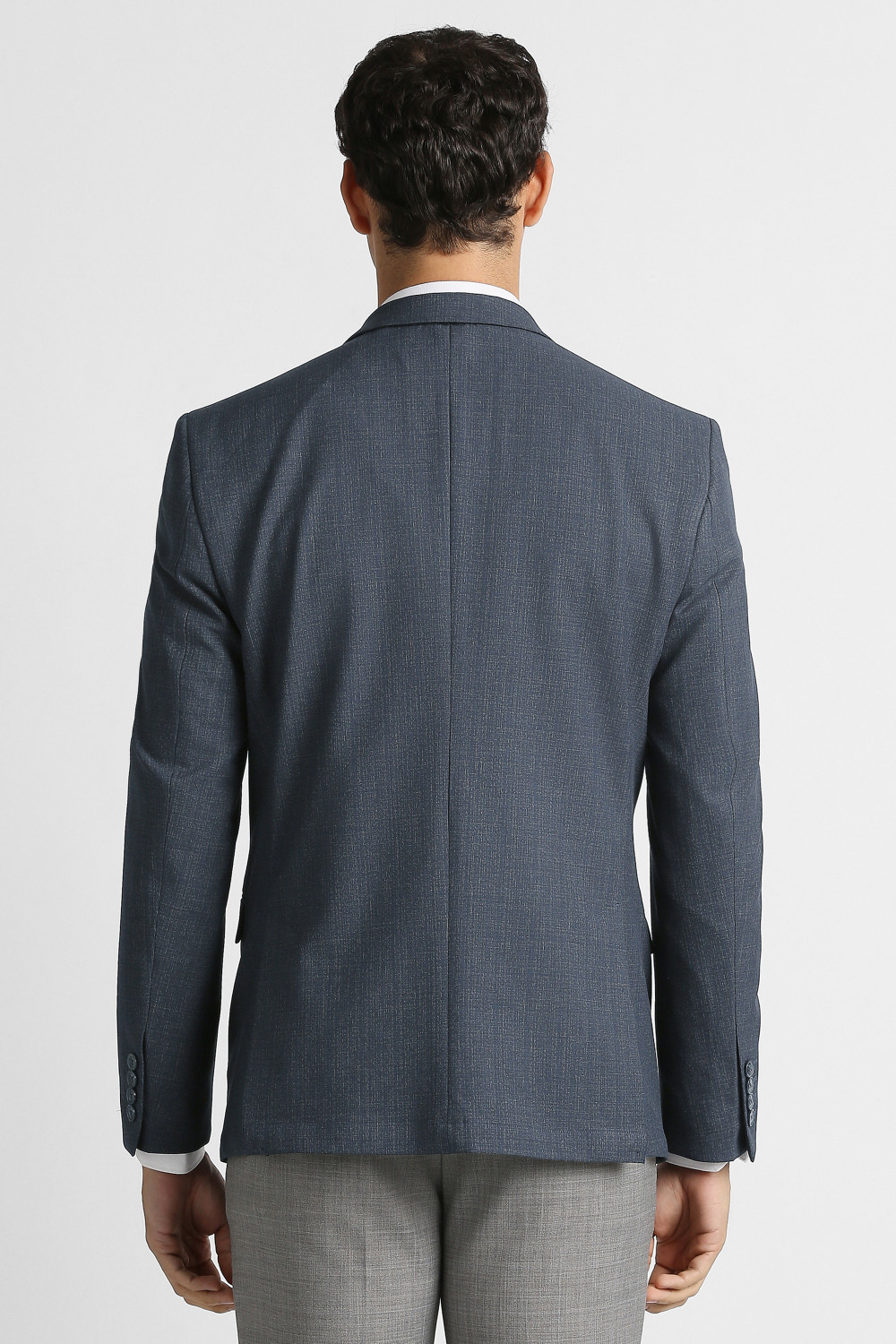 Image of VAN HEUSEN Self Design Single Breasted Formal Men Blazer