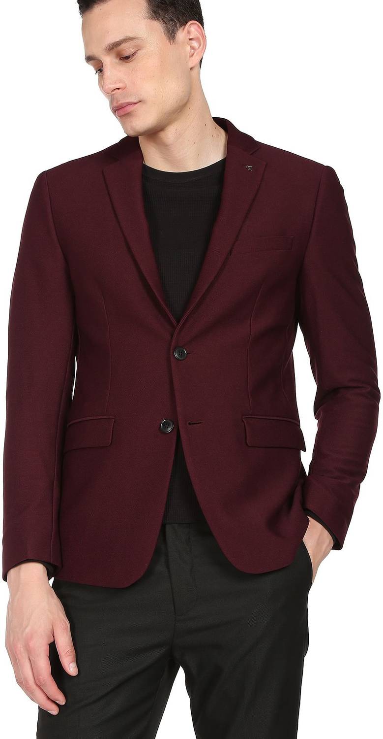 ARROW Self Design Single Breasted Casual Men Blazer