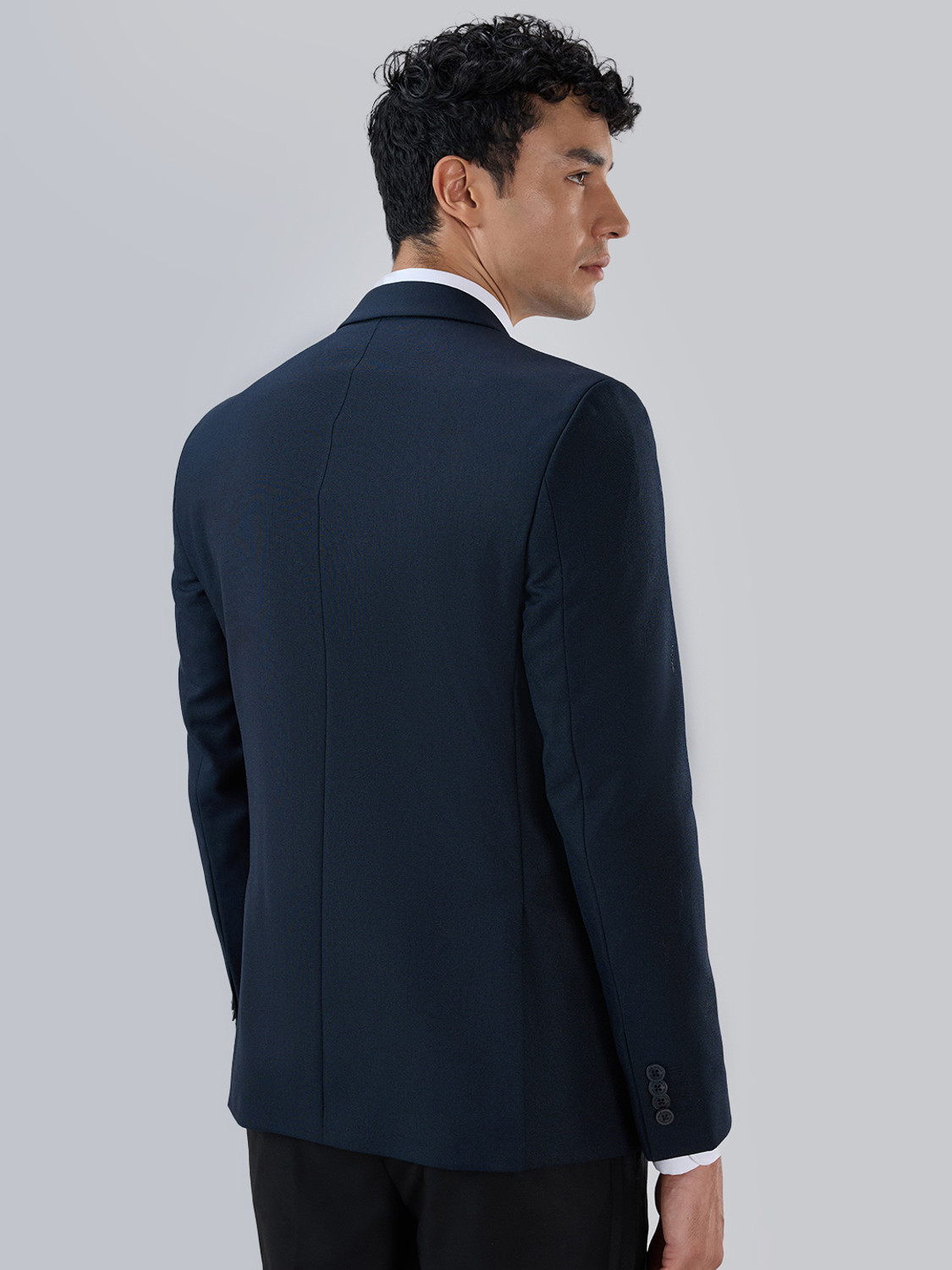 Image of PARK AVENUE Solid Bandhgala Formal Men Blazer