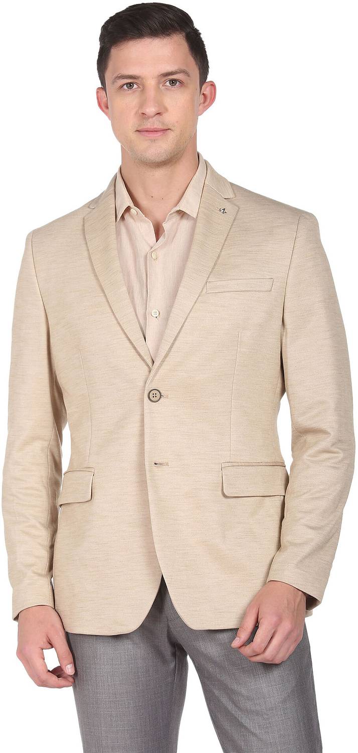 ARROW Self Design Single Breasted Formal Men Blazer