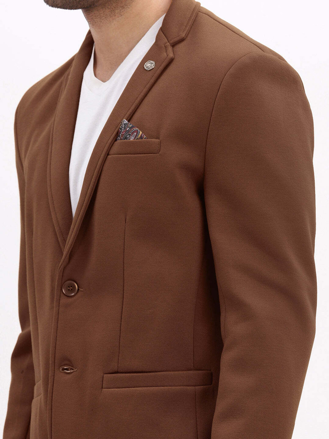 Image of SHOWOFFFF Solid Single Breasted Casual Men Blazer