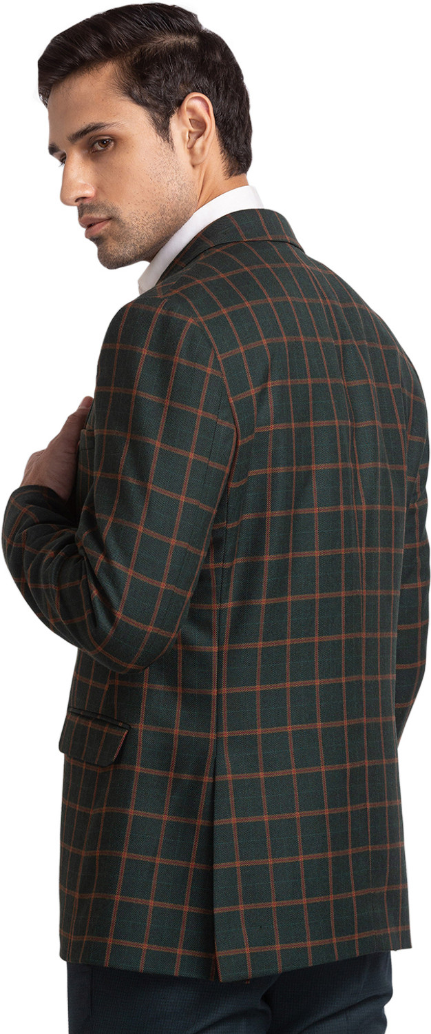 Image of PARK AVENUE Checkered Single Breasted Formal Men Blazer