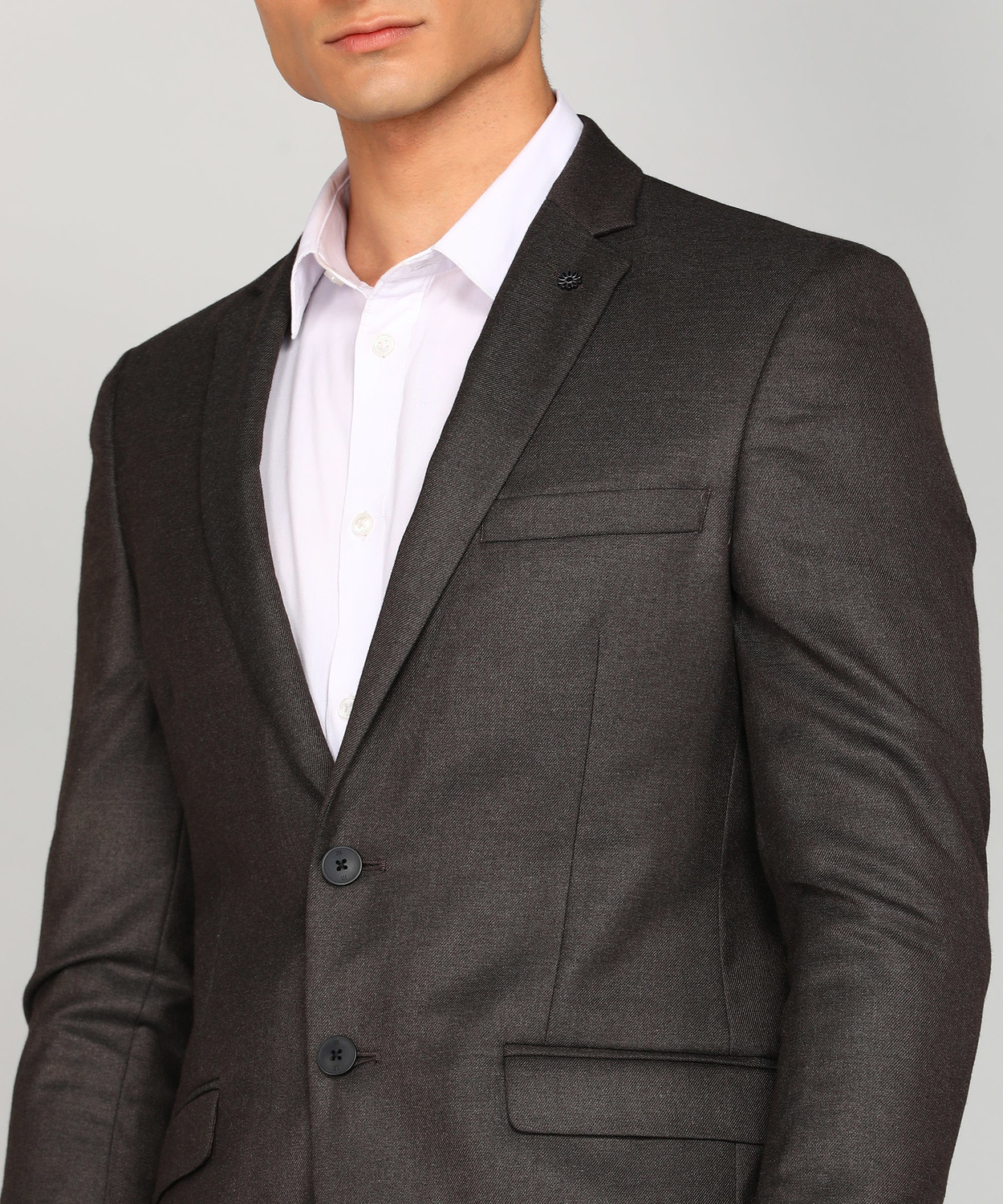 Image of Raymond Solid Single Breasted Formal Men Blazer