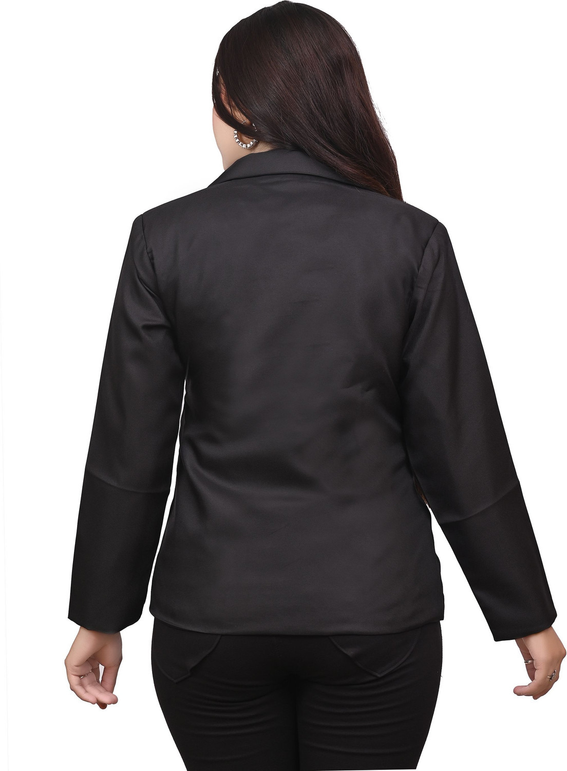 Image of TrendArc Solid Single Breasted Formal Women Blazer