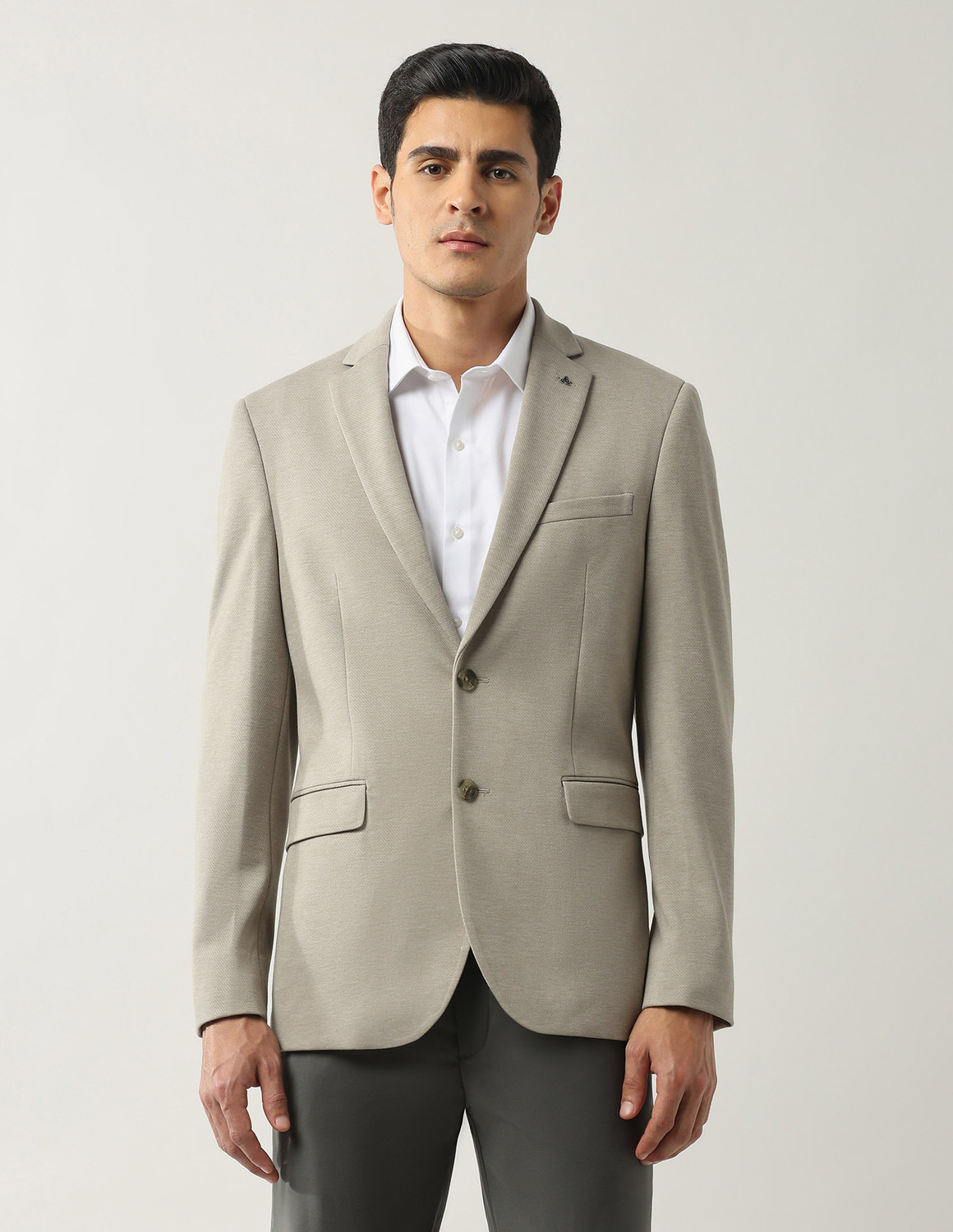 Image of ARROW Solid Single Breasted Formal Men Blazer