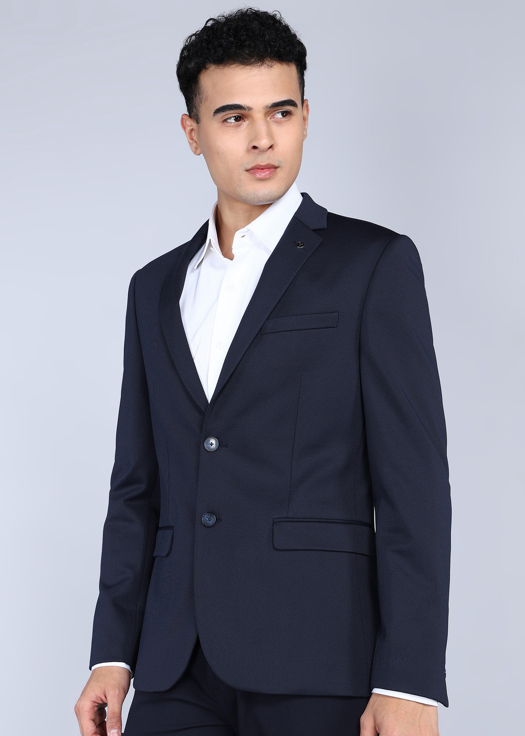 Image of VAN HEUSEN Self Design Single Breasted Formal Men Blazer