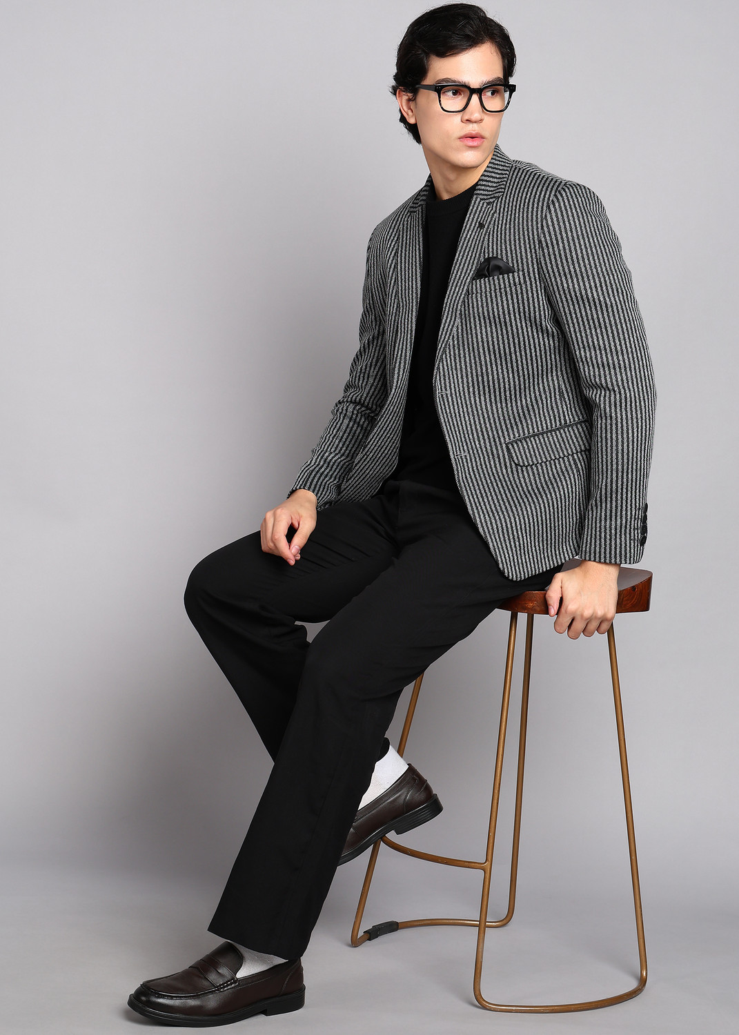 Image of KILLER Striped Single Breasted Casual Men Blazer