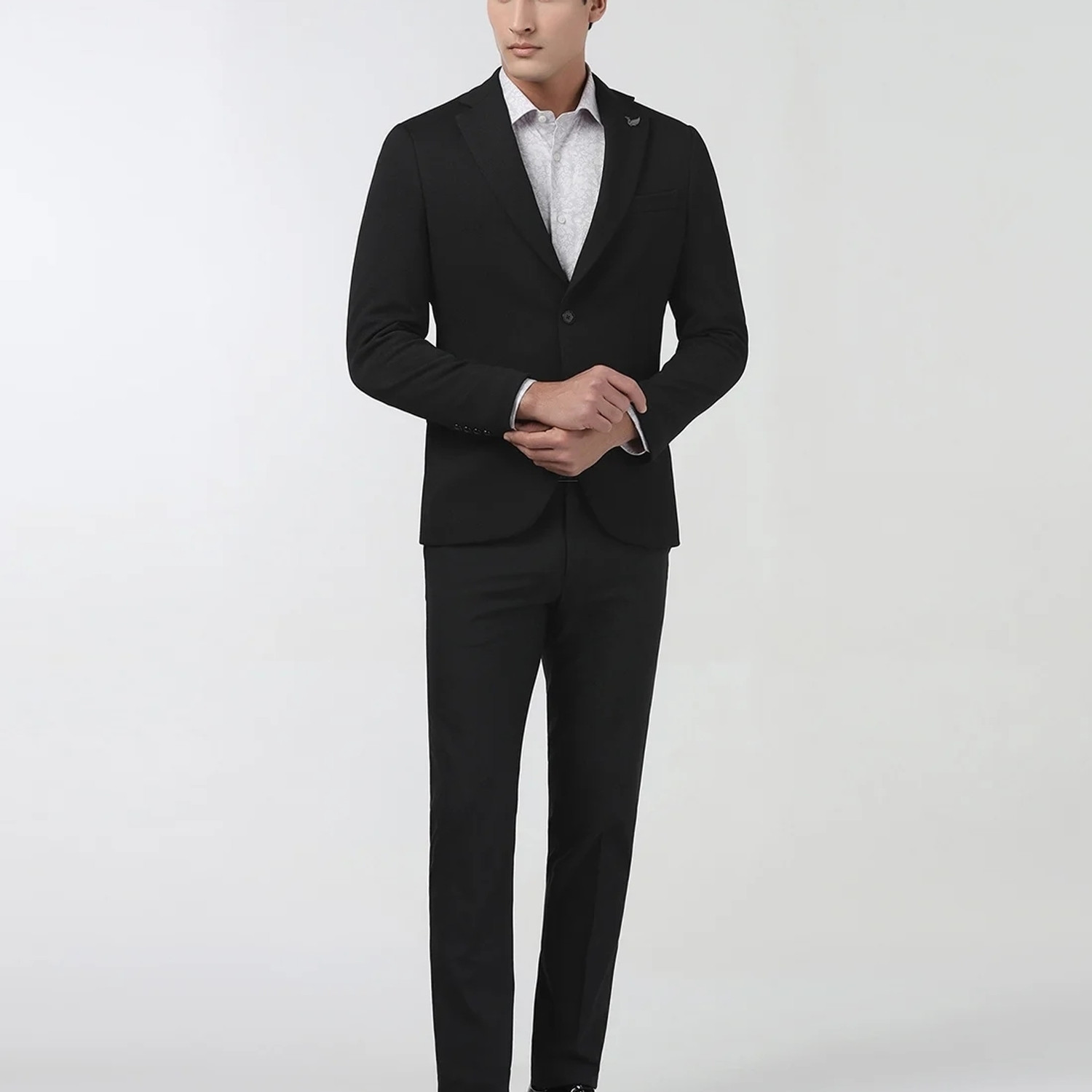 Image of Blackberrys Solid Single Breasted Formal Men Blazer