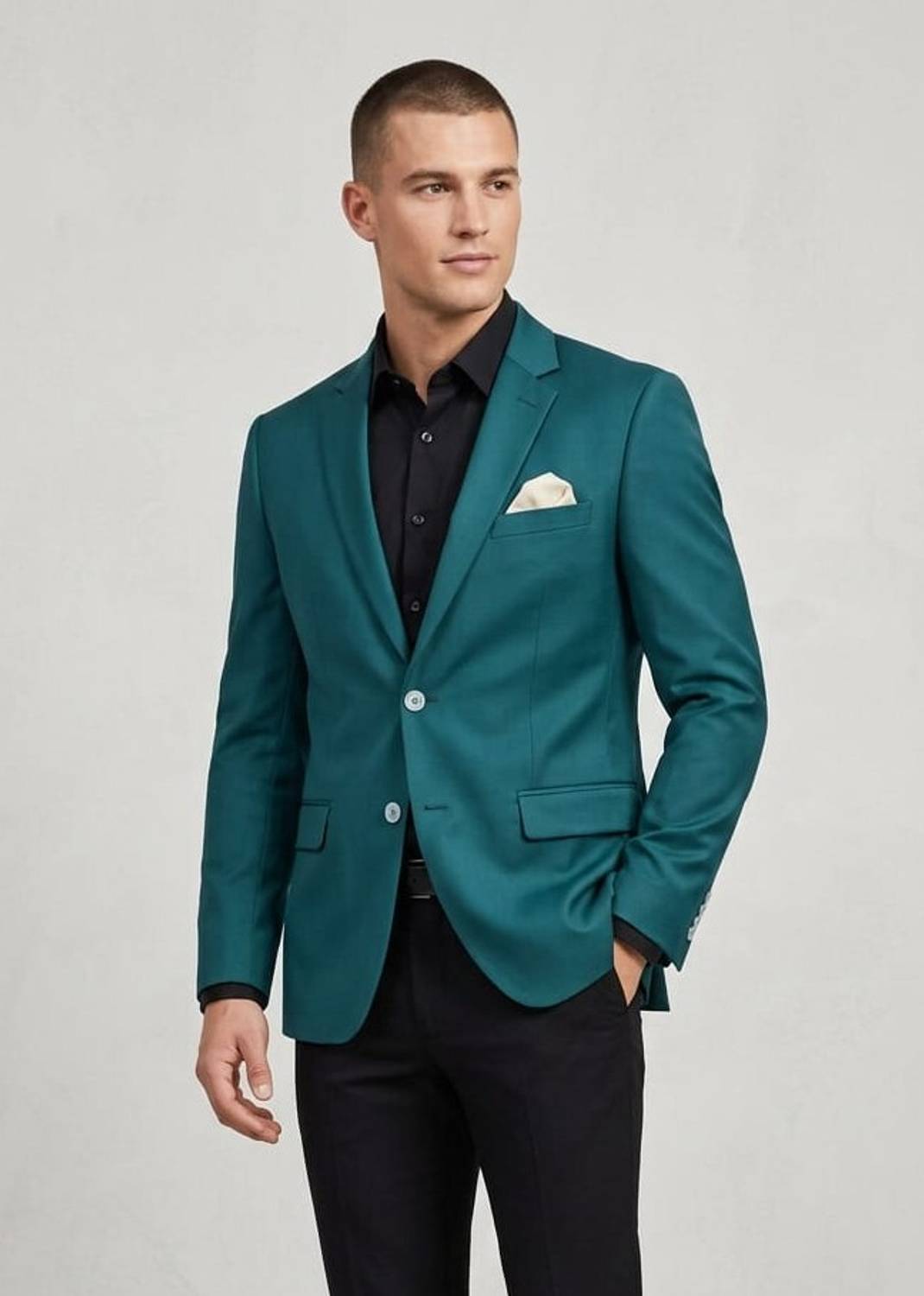 ASTHETIC Solid Single Breasted Party, Festive, Formal, Wedding, Casual Men Blazer