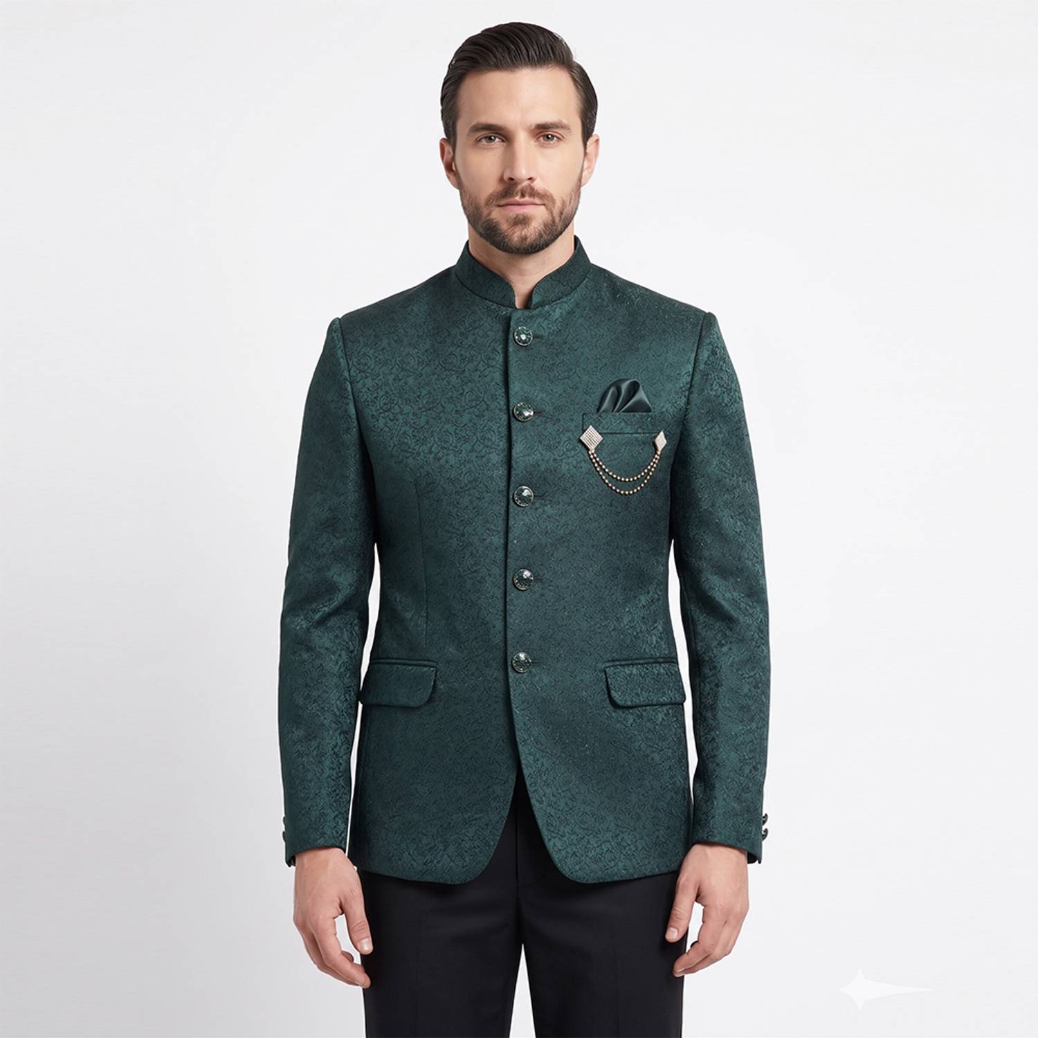 BLAZER WORLD Self Design Bandhgala Festive, Wedding, Festive & Wedding Men Blazer
