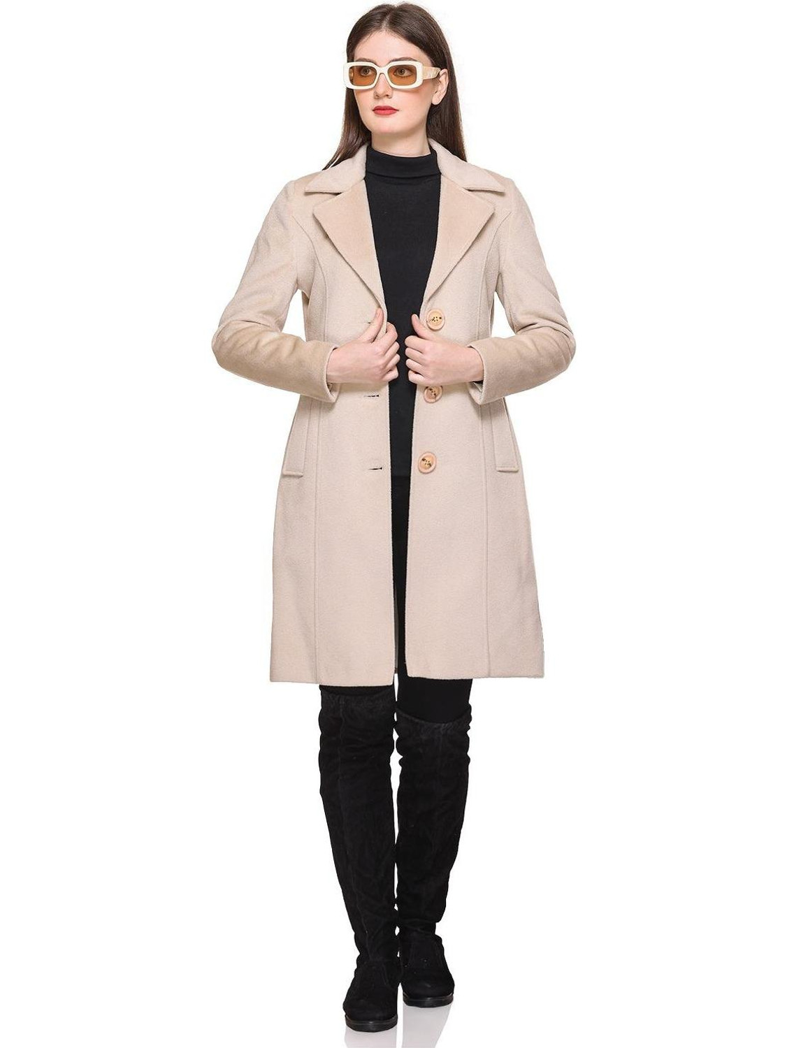 Image of AAYAT Wool Solid Coat