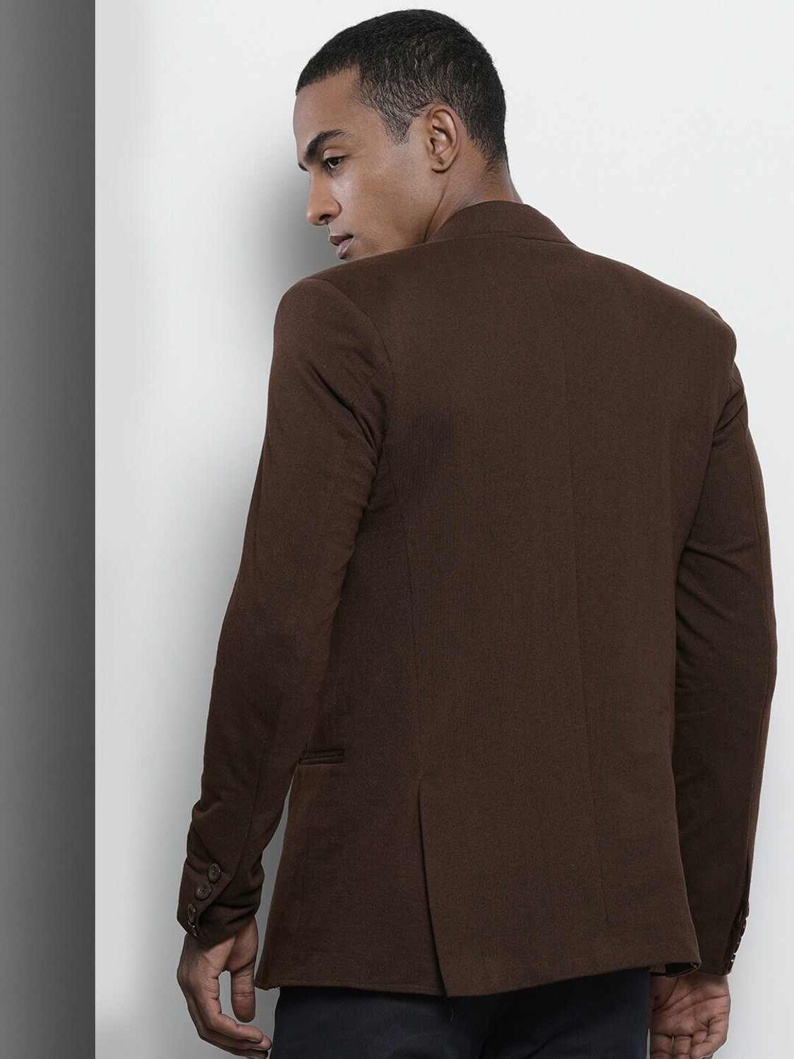 Image of The Indian Garage Co. Solid Single Breasted Casual Men Blazer