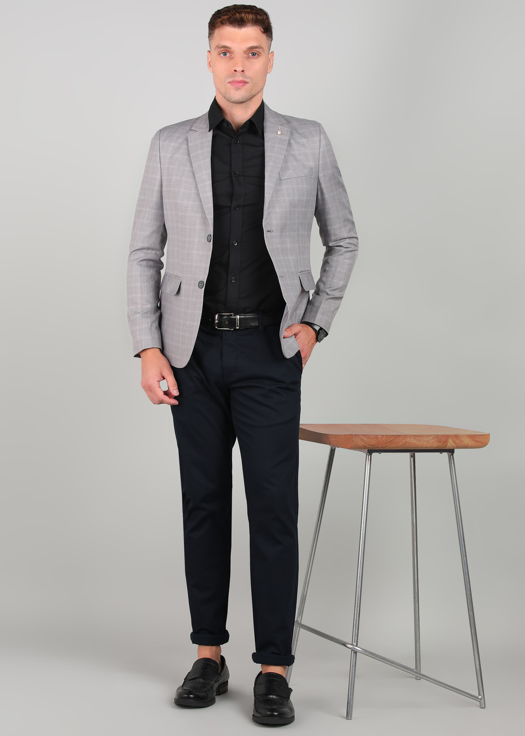 Image of KILLER Checkered Single Breasted Casual Men Blazer