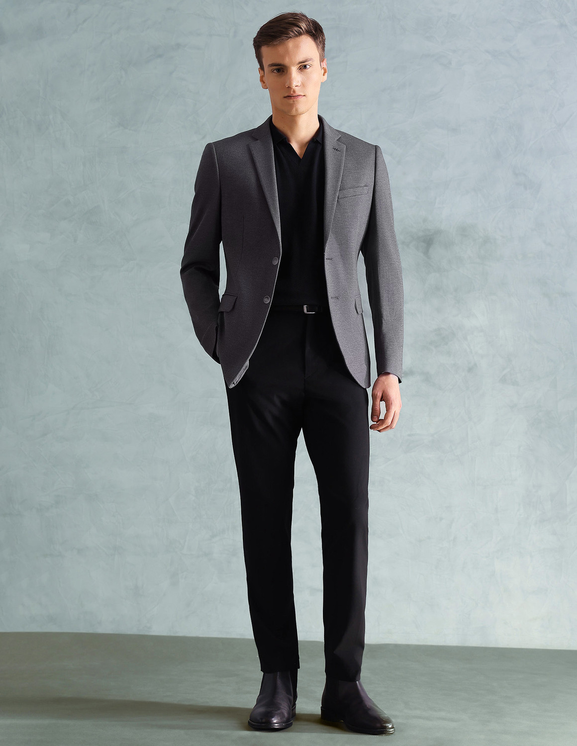Image of ARROW Self Design Single Breasted Formal Men Blazer