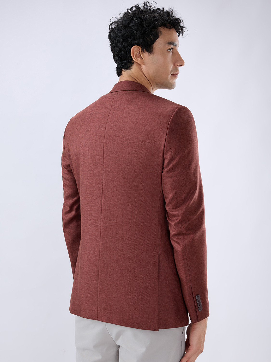 Image of Raymond Solid Single Breasted Formal Men Blazer