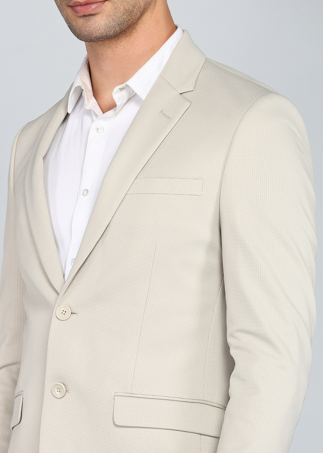 Image of PETER ENGLAND Solid Tuxedo Style Formal Men Blazer