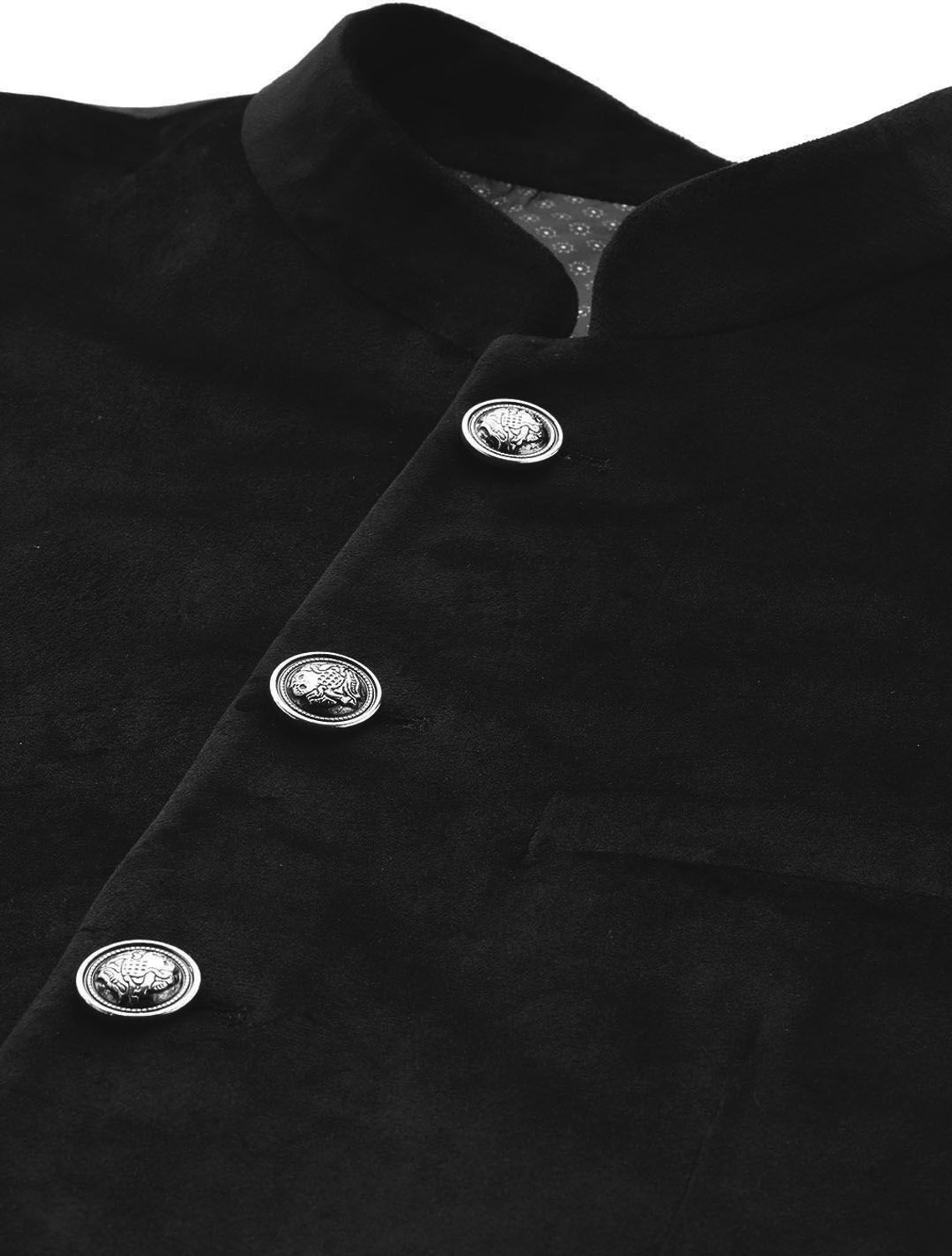 Image of INVICTUS Solid Bandhgala Party Men Blazer