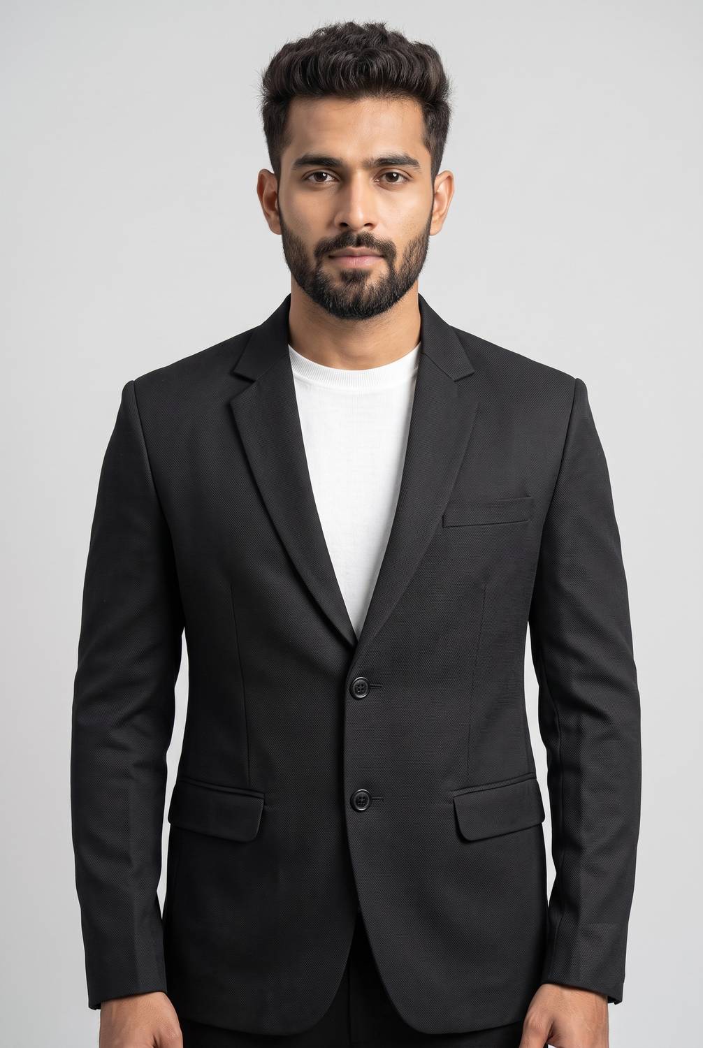 Heaven's Men's Solid Single Breasted Blazer - Image 1