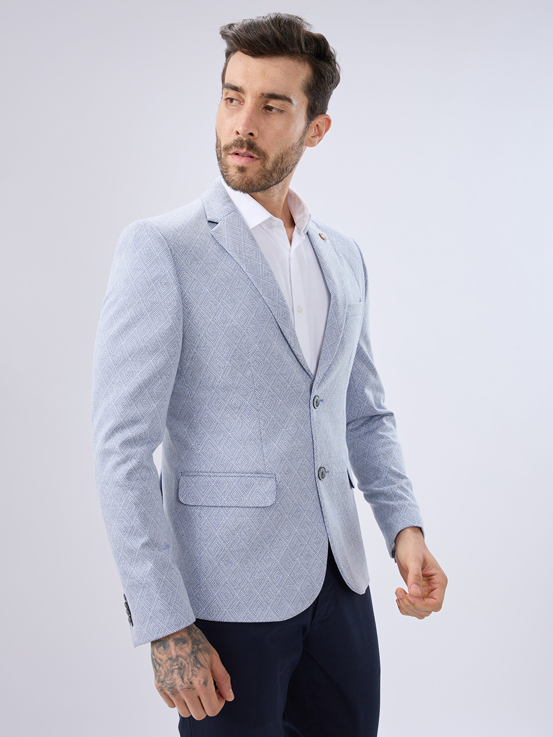 Image of KILLER Printed Single Breasted Casual Men Blazer