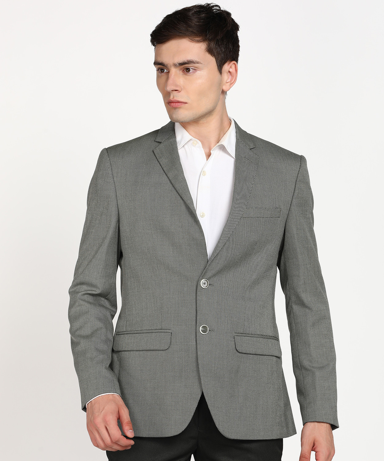 Image of PARK AVENUE Self Design Single Breasted Formal Men Blazer