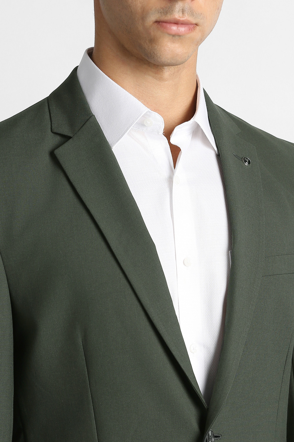 Image of VAN HEUSEN Solid Single Breasted Formal Men Blazer