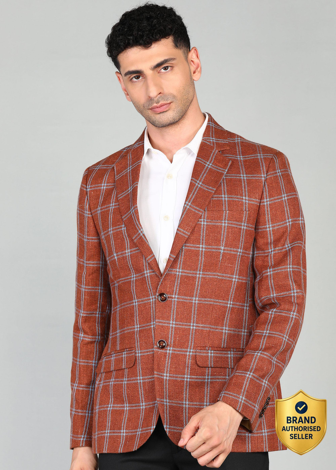 Image of PARK AVENUE Checkered Single Breasted Formal Men Blazer