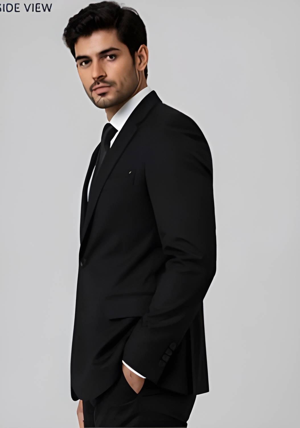 KOAT MAN Solid Black Blazer - Image 3