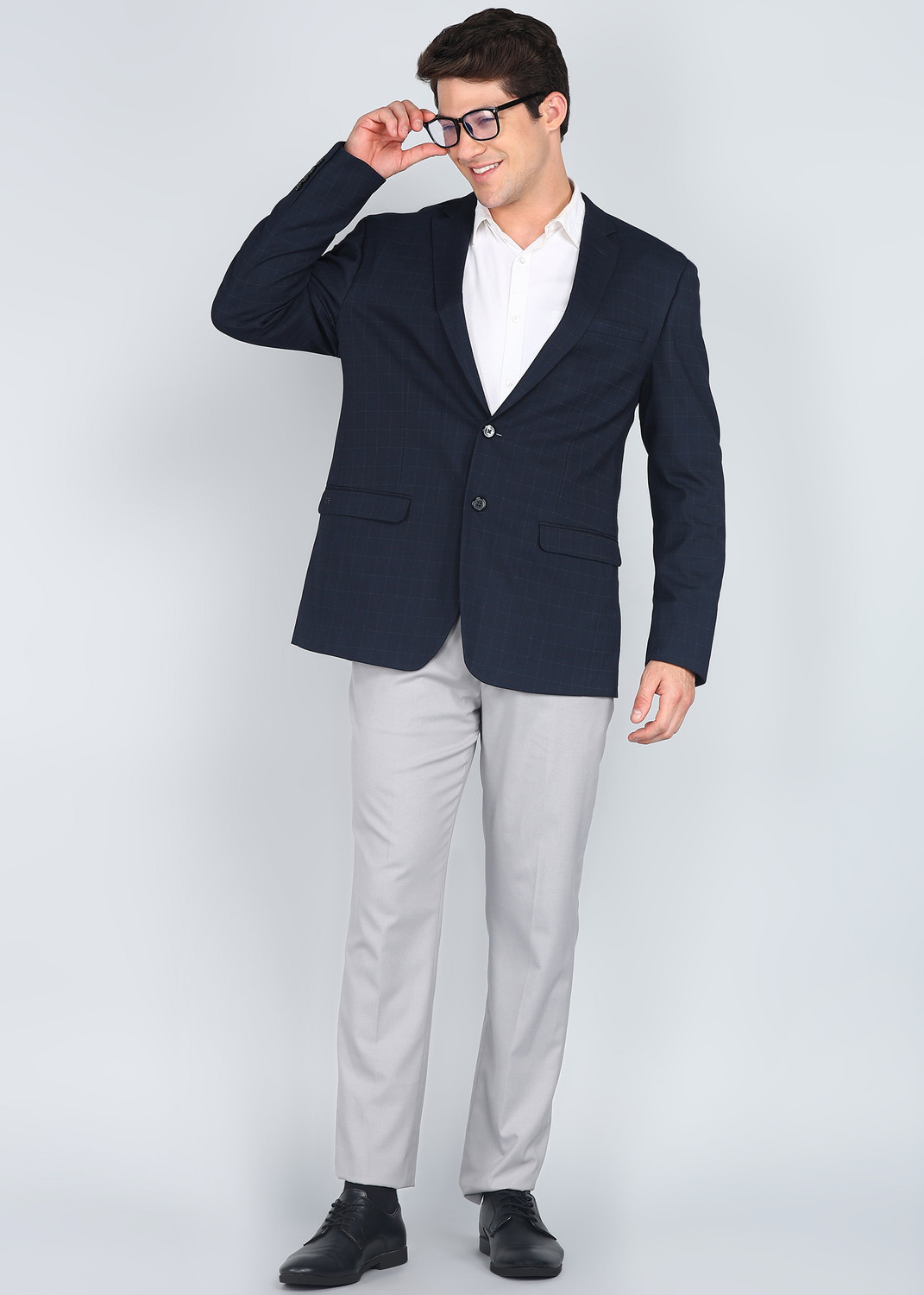 Image of PETER ENGLAND Checkered Tuxedo Style Formal Men Blazer