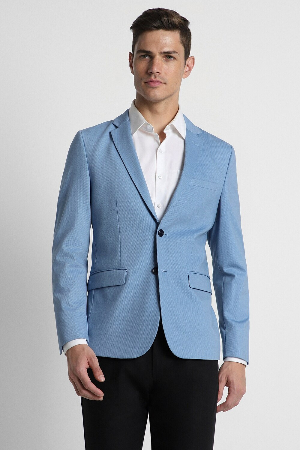 Image of PETER ENGLAND Solid Single Breasted Formal Men Blazer