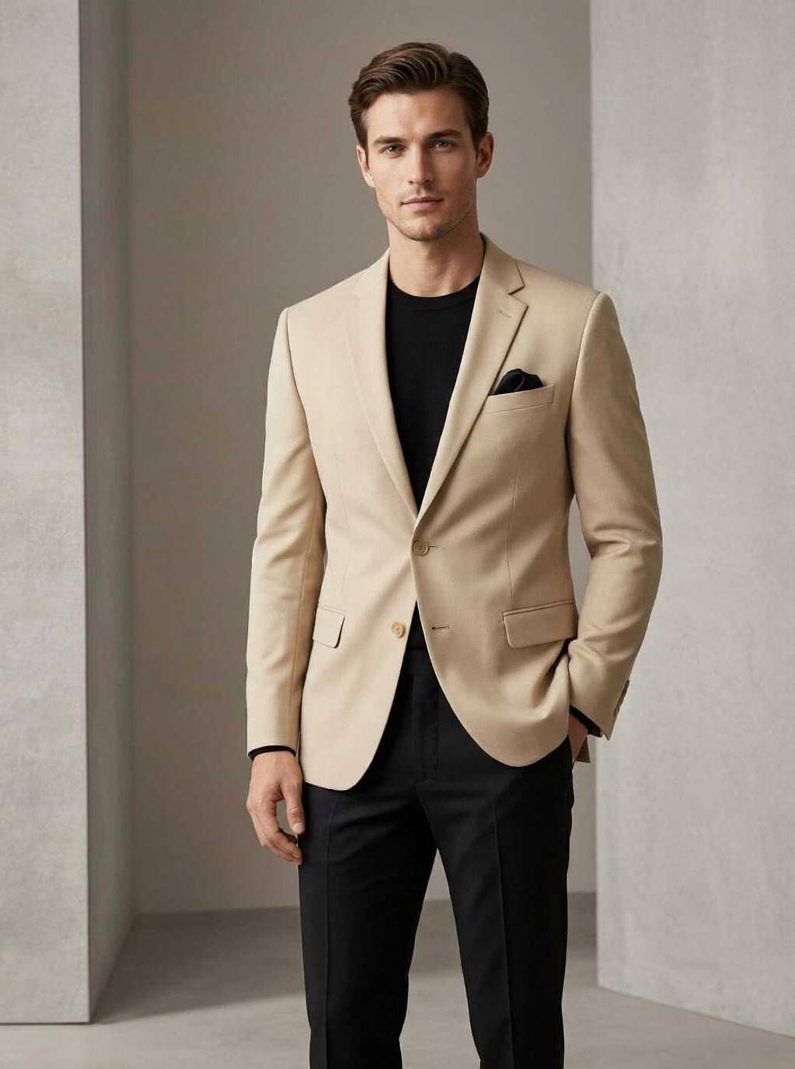 ASTHETIC Solid Single Breasted Party, Festive, Formal, Wedding, Casual Men Blazer