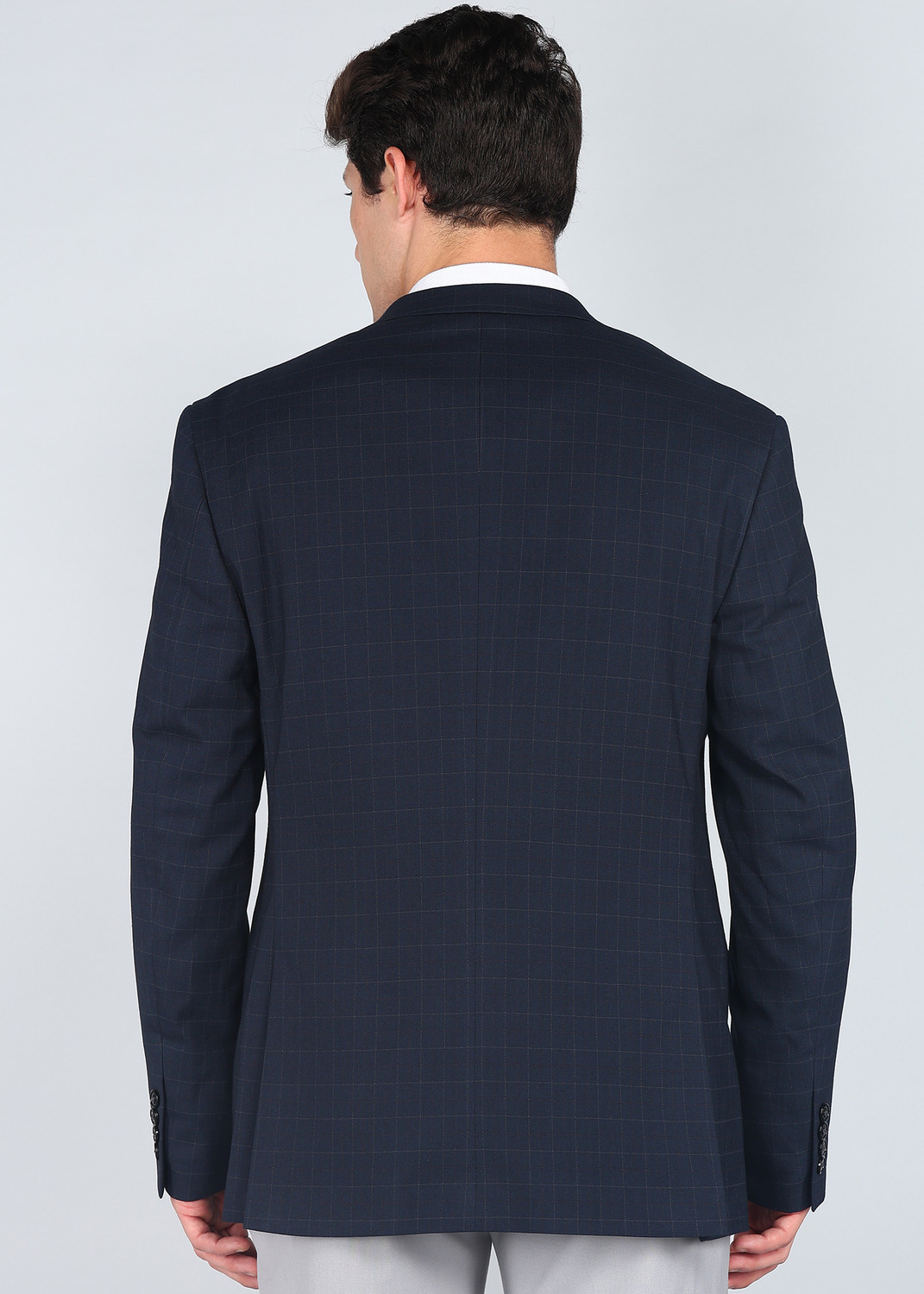 Image of PETER ENGLAND Checkered Tuxedo Style Formal Men Blazer