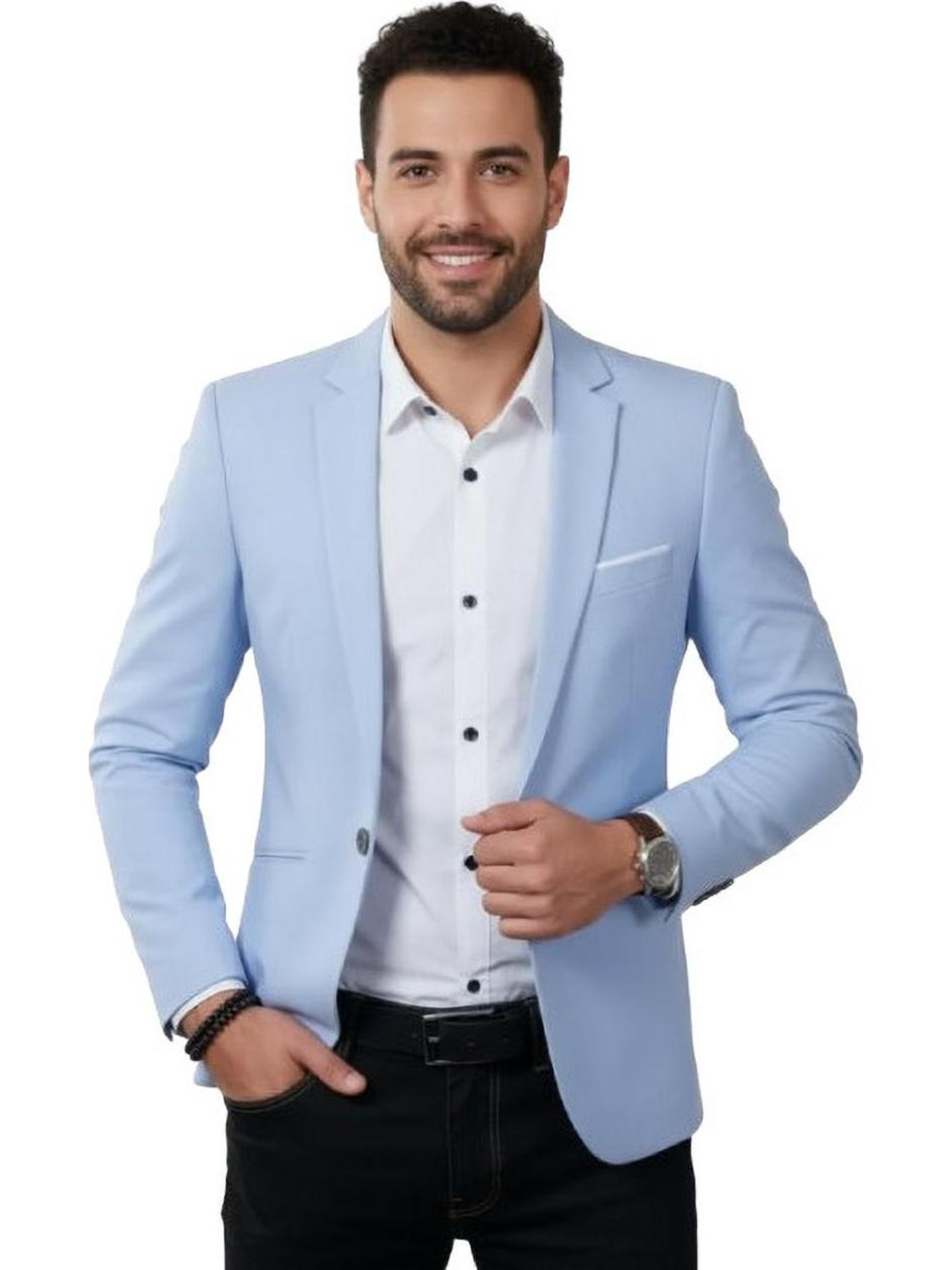Image of Darbar In Solid Single Breasted Casual, Festive & Wedding, Formal, Lounge Wear, Party Men Blazer