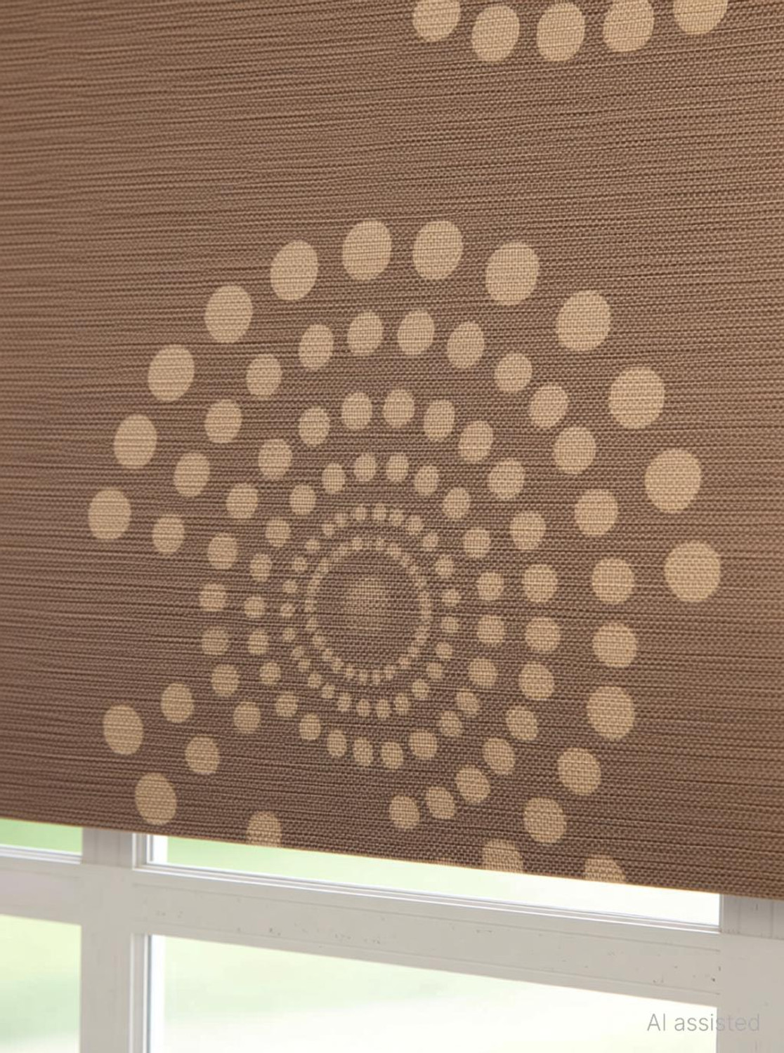Image of GD GC Roller Blind Cord Drawn On Window