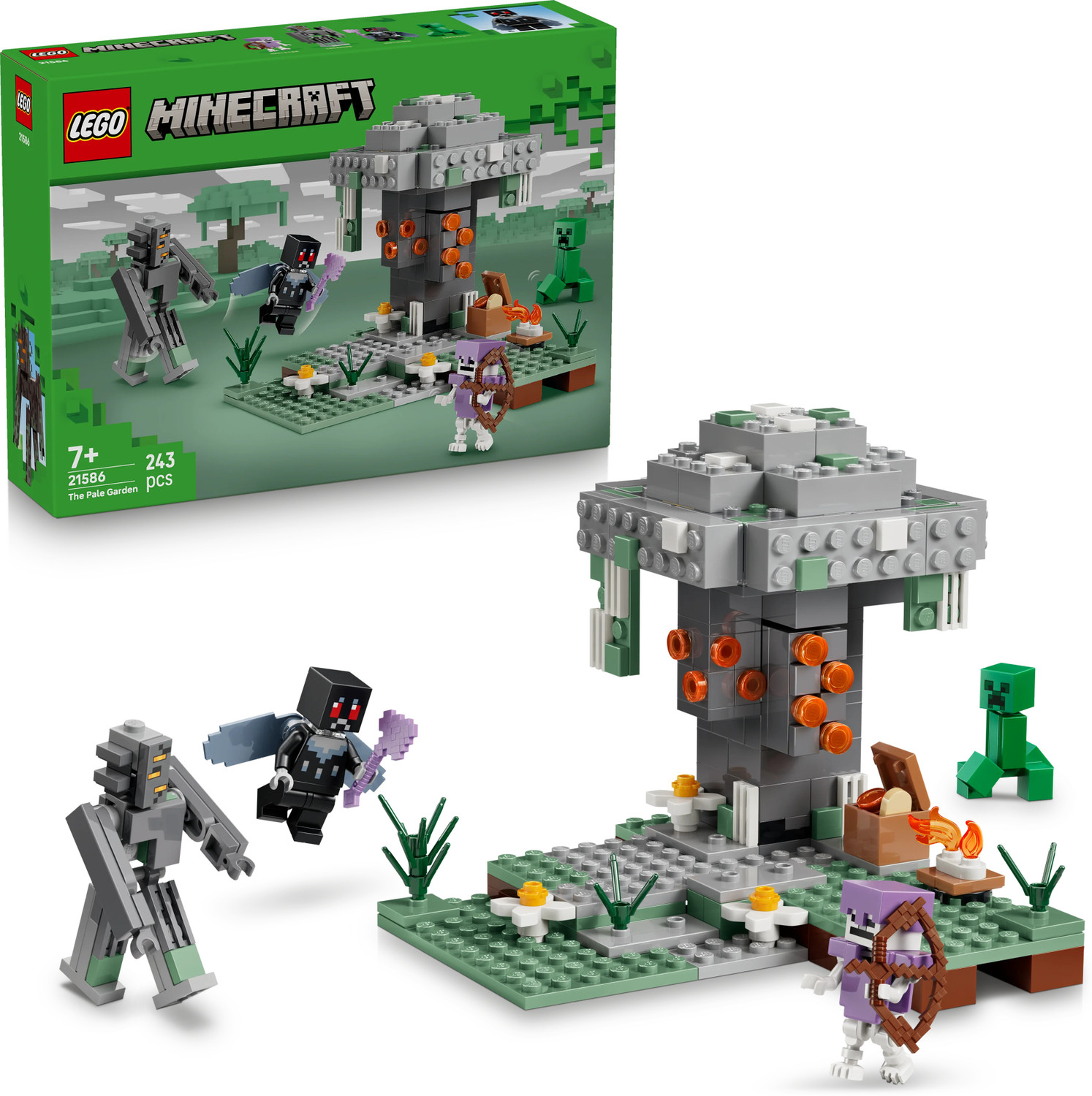 Image of LEGO Minecraft The Pale Garden Brick Building Set 21586