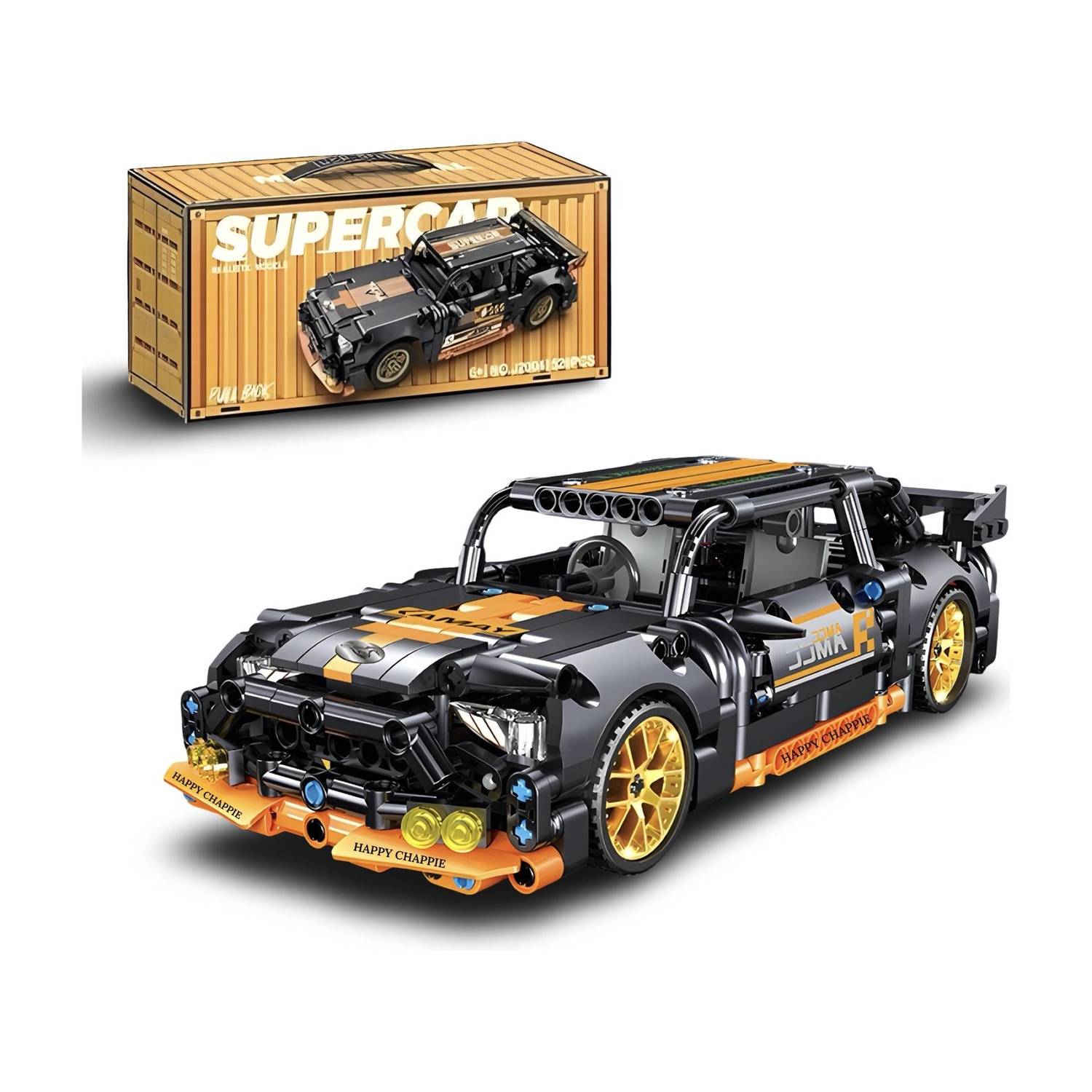 Happy Chappie 520 PCS Mechanical Rally Racing Car Set - Image 1