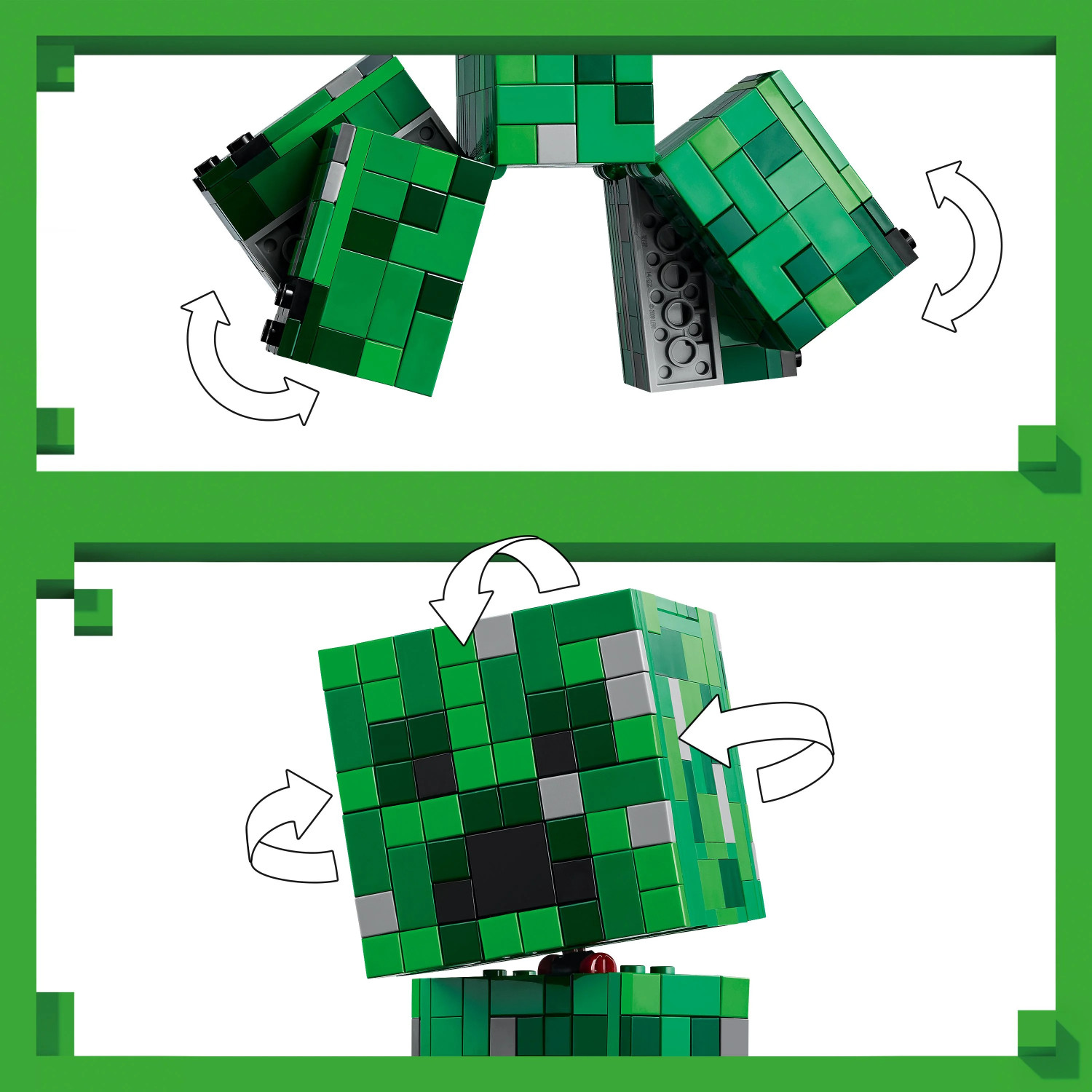 Image of LEGO Minecraft The Creeper Gamer Decor and Action Figure Building Toy 21276