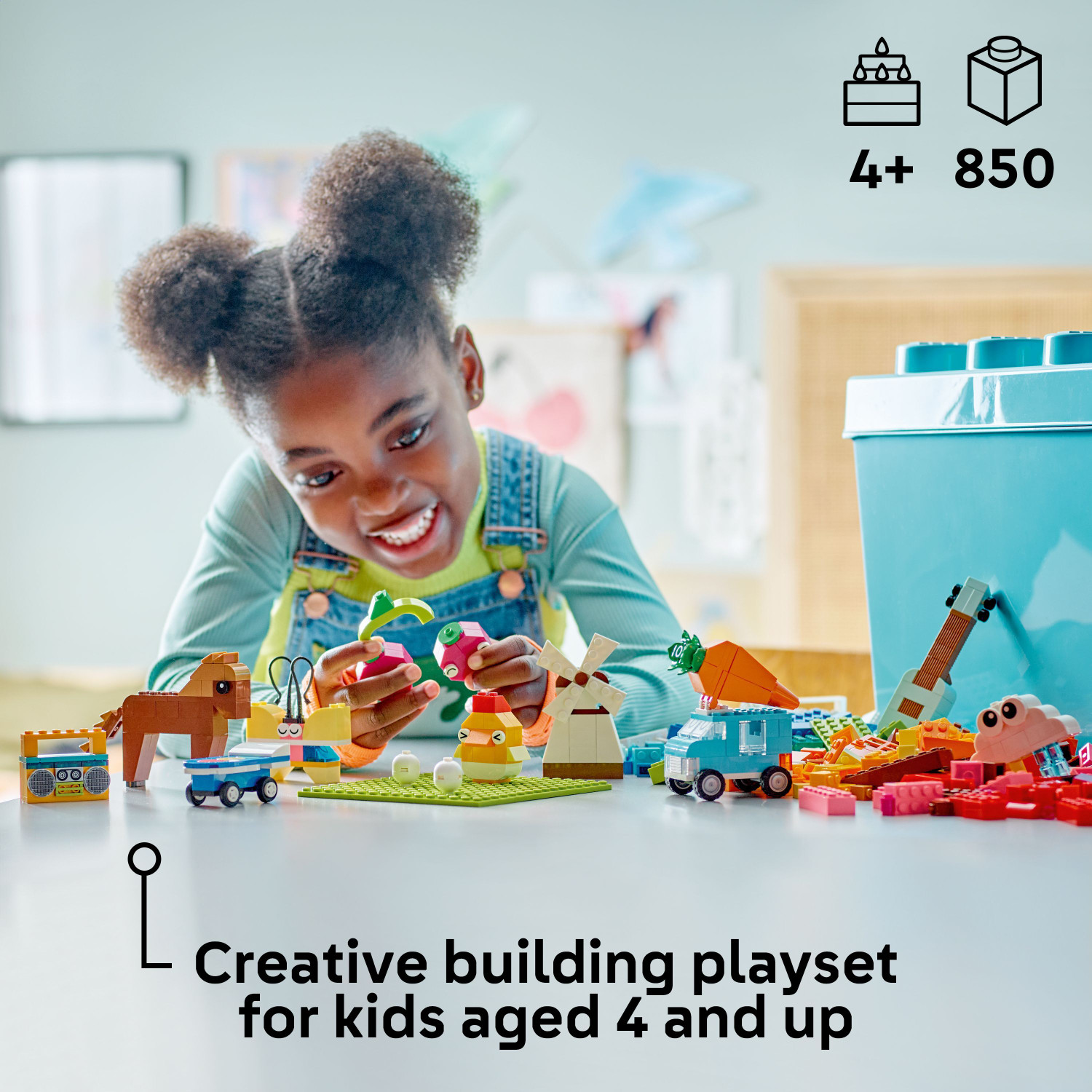 Image of LEGO Classic Vibrant Creative Brick Box Toy Set 11038 ( 850 Pieces)