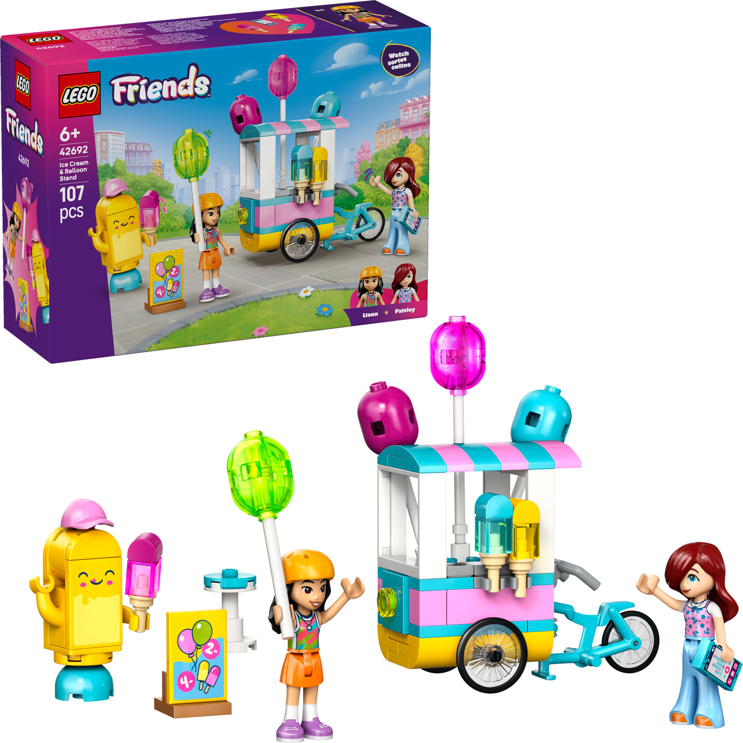 Image of LEGO Friends Ice Cream & Balloon Stand Building Set 42692