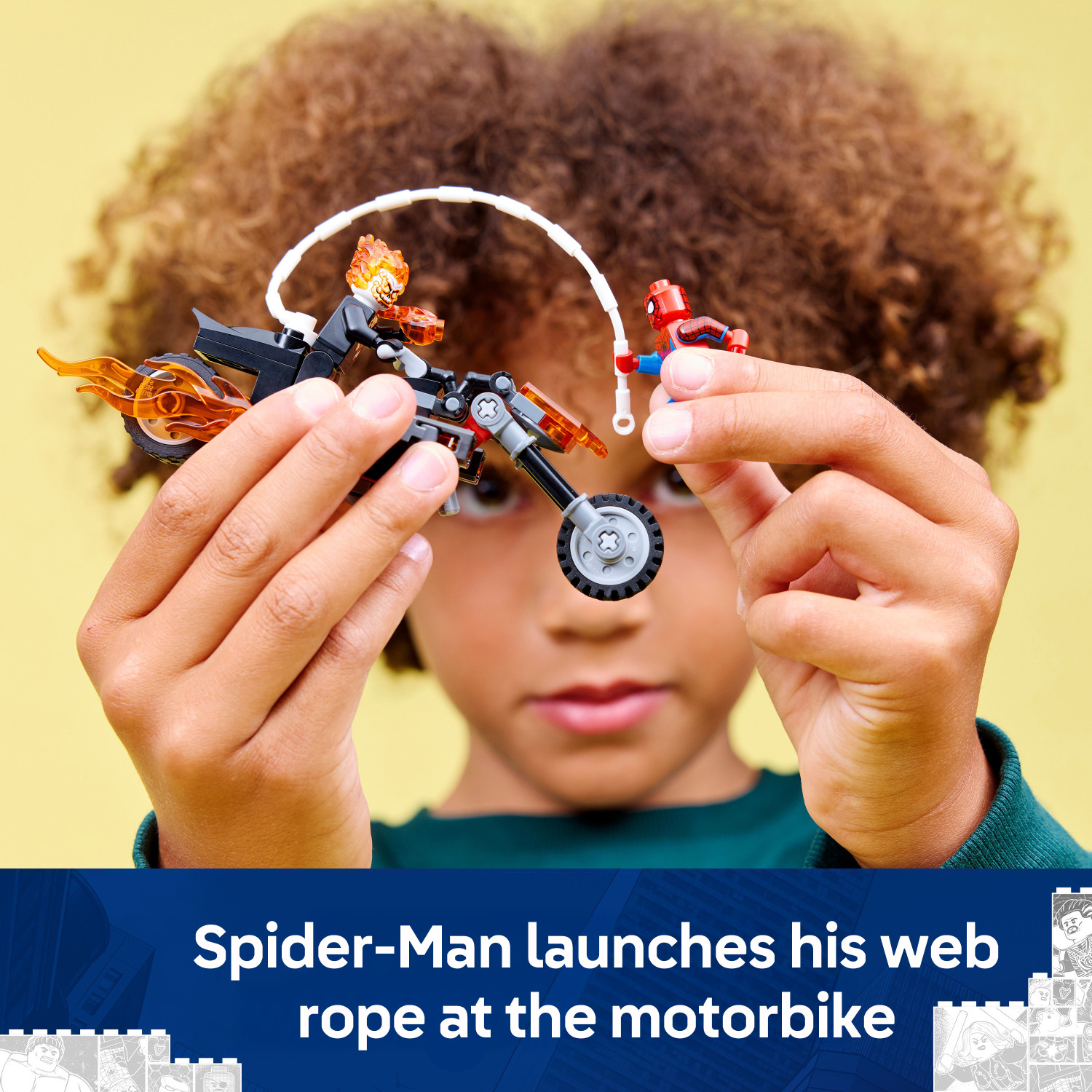 Image of LEGO Marvel SpiderMan vs. Ghost Rider Motorcycle 76335