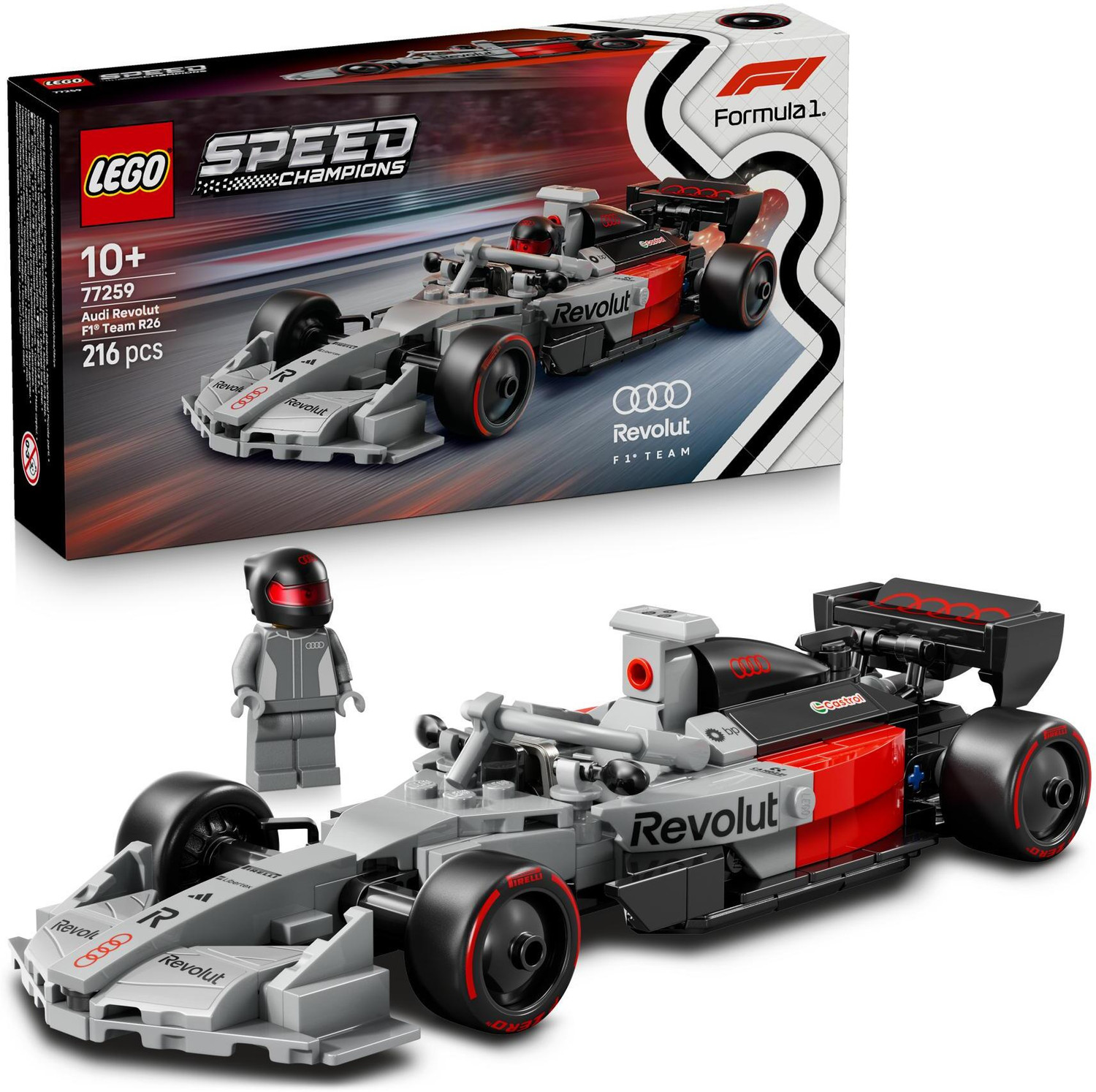Image of LEGO Speed Champions Audi Revolut F1 Team R26 Race Car 77259